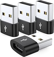 Vista 25 de JXMOX USB to USB C Adapter 4-Pack,USB C Female to A Male Charger Type C Converter for Apple Watch Ultra iWatch 8 SE,iPhone 16 15 14 13 12 11 Plus