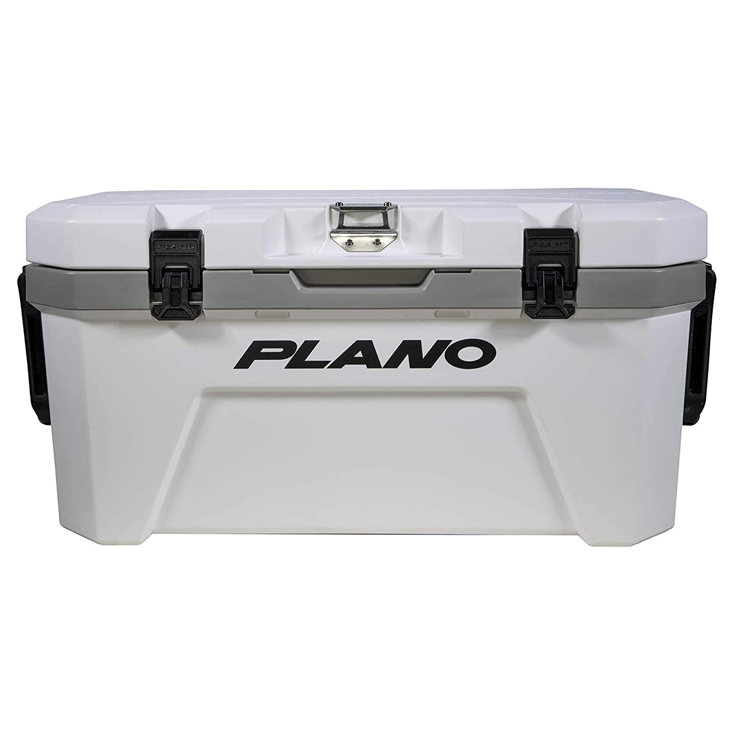 Plano Frost - Hielera rígida de 21 Cuartos de galón, Incluye Cesta Seca, pequeña, Blanca y Negra, Duradera, hielera aislada para Camping, Pesca y portón Trasero
