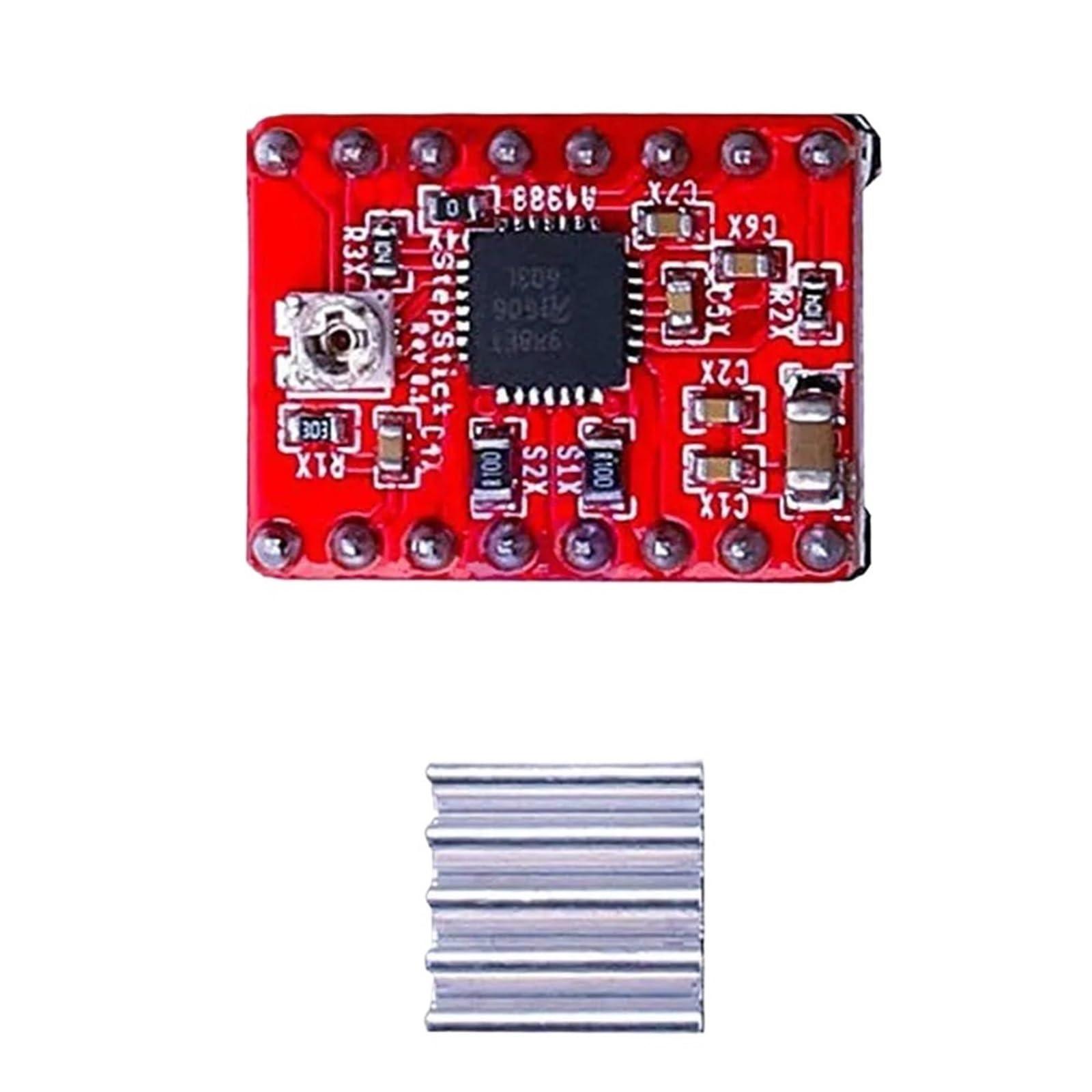 Schrittmotor-Treiber, 10 Stück Schrittmotor-Treibermodul mit Kühlkörper für 3D-Drucker oder Roboter für CNC-Fräser