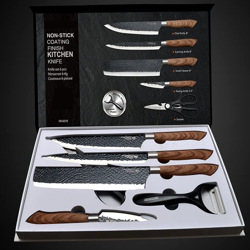 Knife Set, Stainless Steel Kitchen Knives Set Forged Kitchen Knife Sets Scissors Ceramic Peeler Chef Slicer Nakiri Paring Knife Gift Case Kitchen Knife Set BY ZZYY Knife Set, Stainless Steel Kitchen Knives Set Forged Kitchen Knife Sets Scissors Ceramic Peeler Chef Slicer Nakiri Paring Knife Gift Case Kitchen Knife Set BY ZZYY