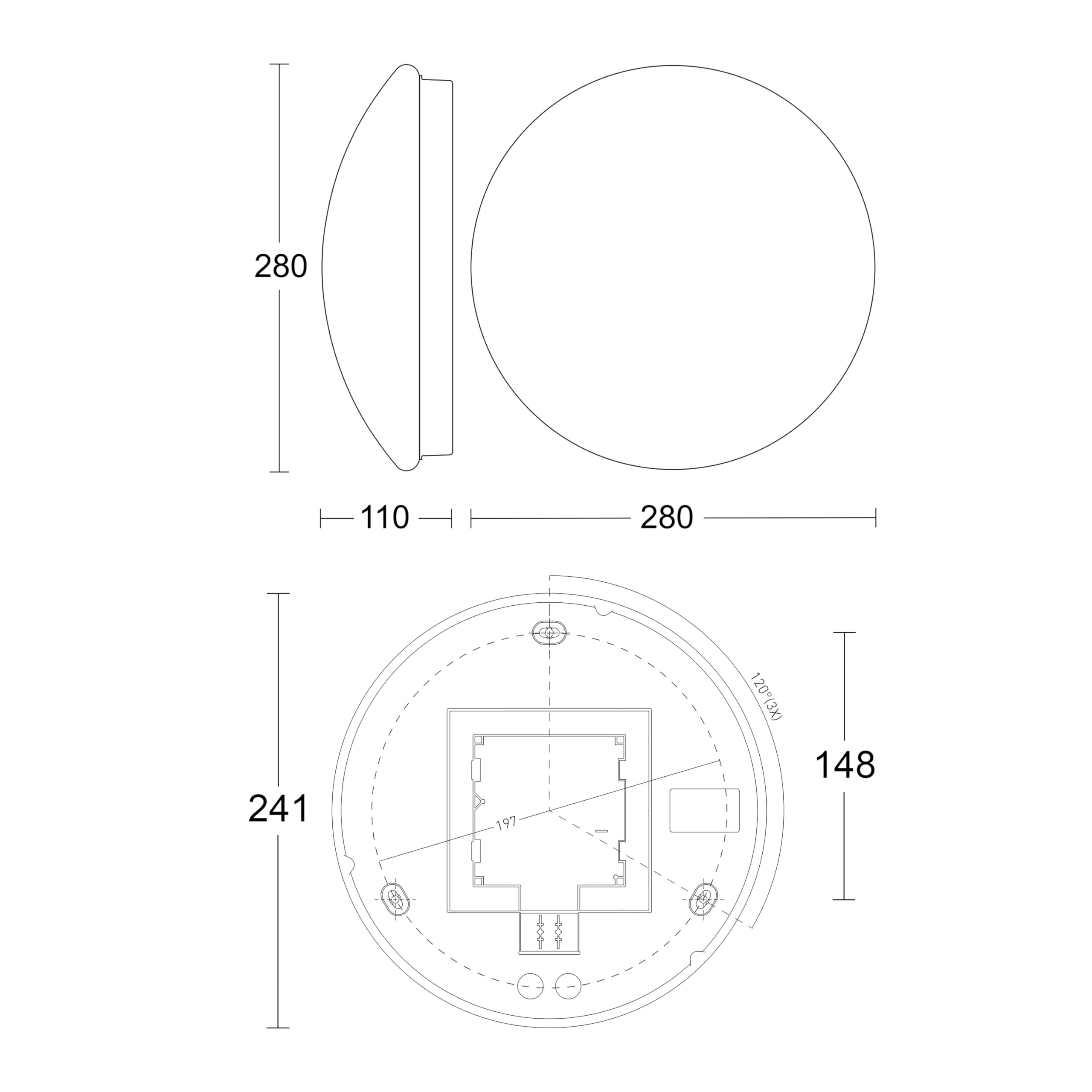 Steinel Oprawa wewnętrzna LED RS 16 S PMMA - kinkiet 9,4 W, 1050 lm, czujnik ruchu 360°, zasięg maks. 3-8 m, lampa sufitowa, biała