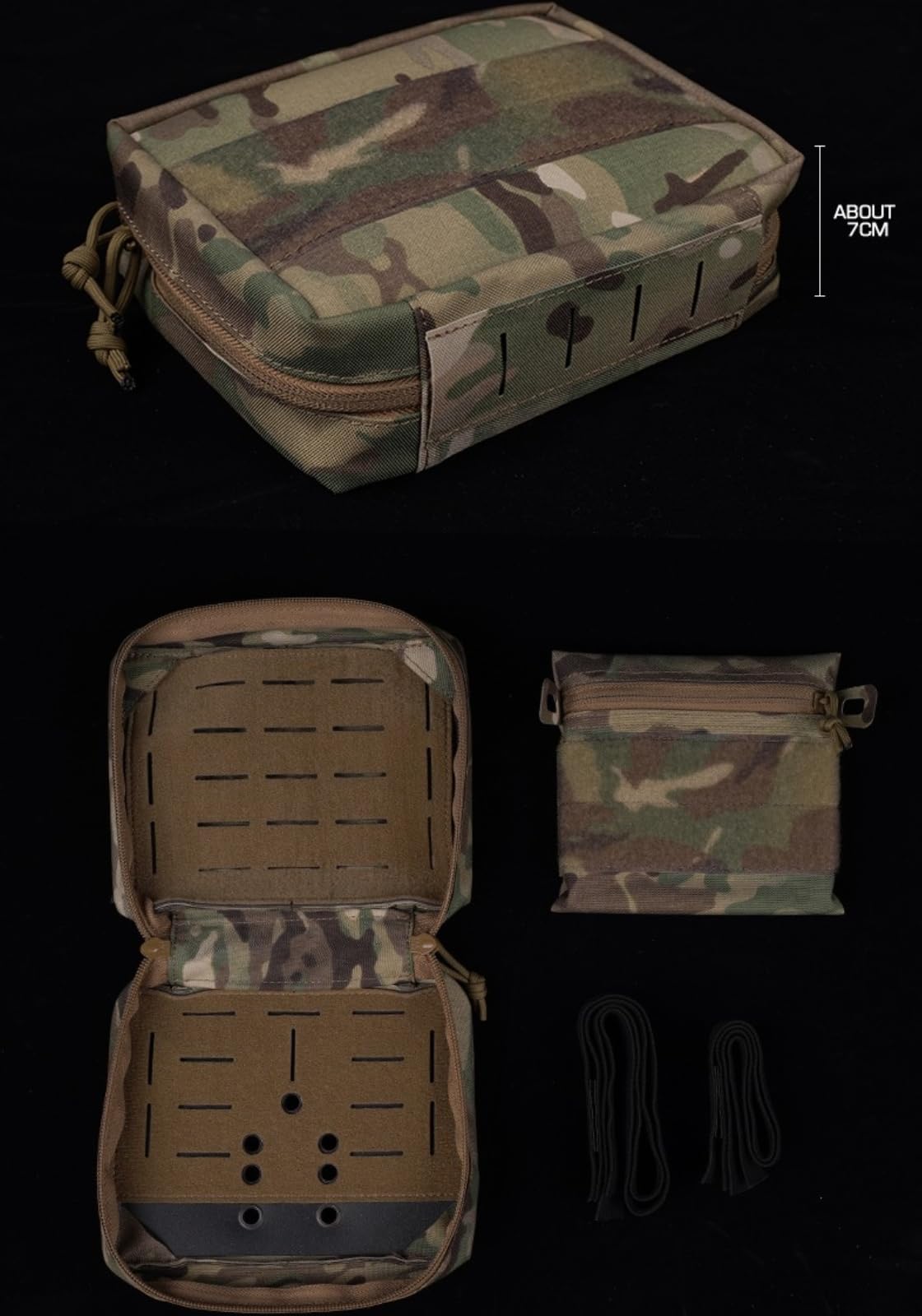 Peminkoo lFAK Taktyczny zestaw pierwszej pomocy MOLLE torba na pas biodrowy outdoorowa survival medyczna torba do przechowywania wojskowa kamizelka myśliwska płyta nośna sprzęt, Bcp