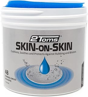 2Toms Skin-On-Skin Hydrogel Circles for Blisters, Chafing, Stings, Irritations, and Skin Pain Relief, 48 3-Inch Circles