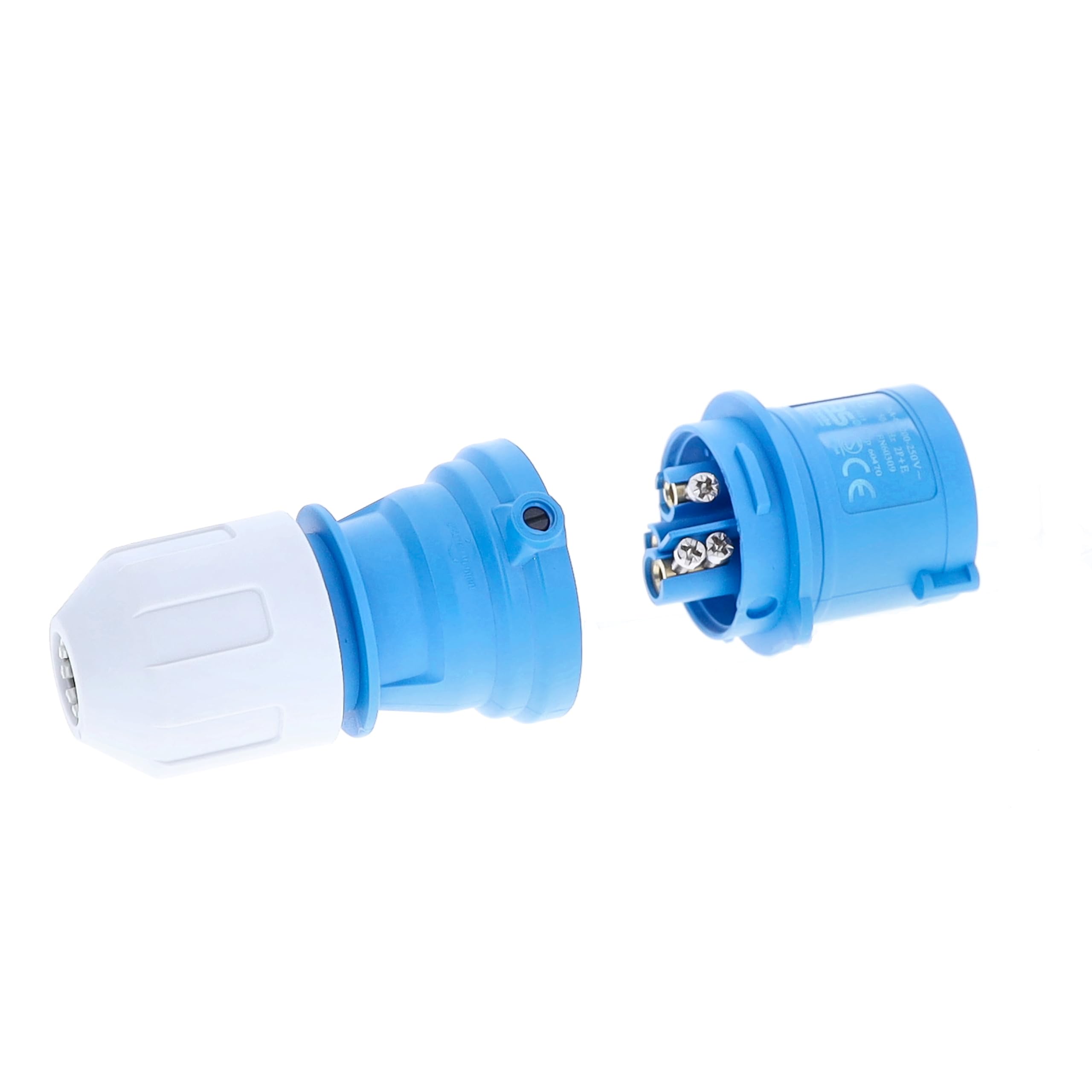 as - Schwabe CEE Spina caravan - 230 V / 16 A spina esterna con morsetti a vite - spina adatta per caravan e camper - ideale per uso esterno - IP44 - Made in Germany - Blu I 60470