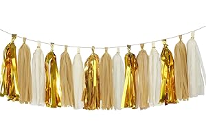 Shiny Gold Tassel Garland, A Gleaming Addition to Your Celebrations