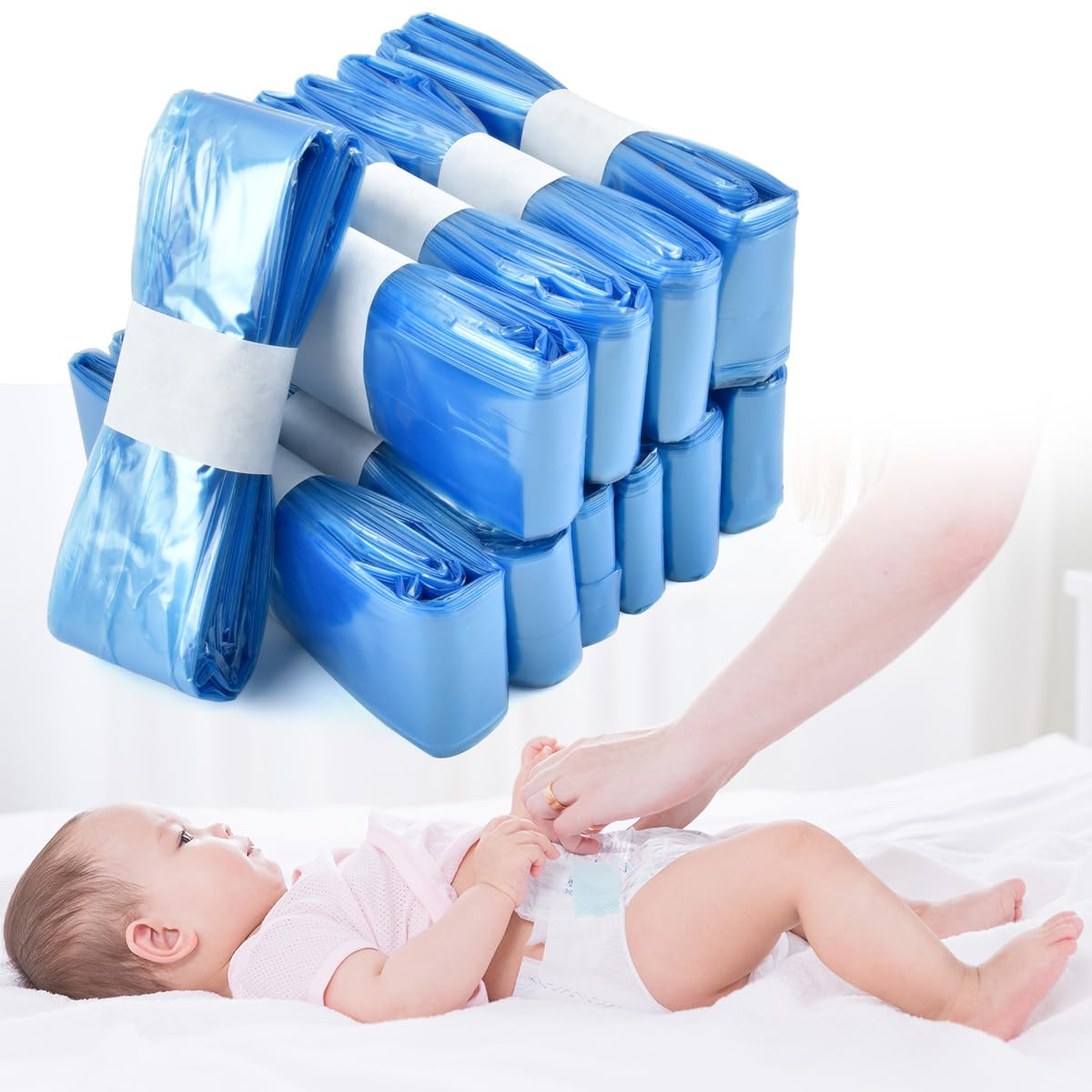 Recambio Contenedor Pañales 10 Unidades, 4.5m Recambios Para Cubos De Pañales Recambios De Papelera Pañales Bebe Para Bolsas Pañales Tommee Tippee, Para Angelcare Recambios