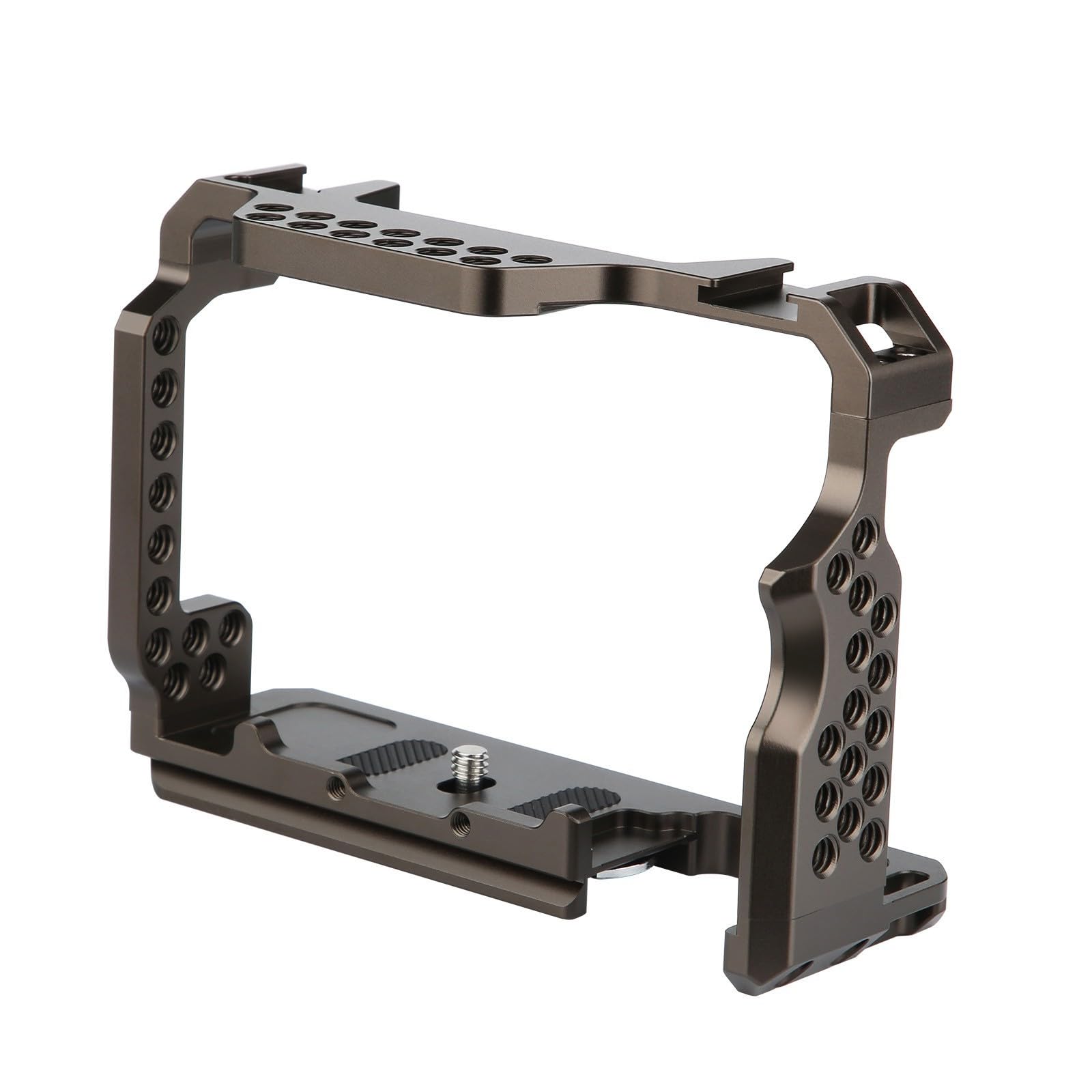 Jaula de estabilización de cámara de aluminio ligero para cámaras, uso profesional, durabilidad, accesorios de construcción, integración, jaula de agujeros roscados