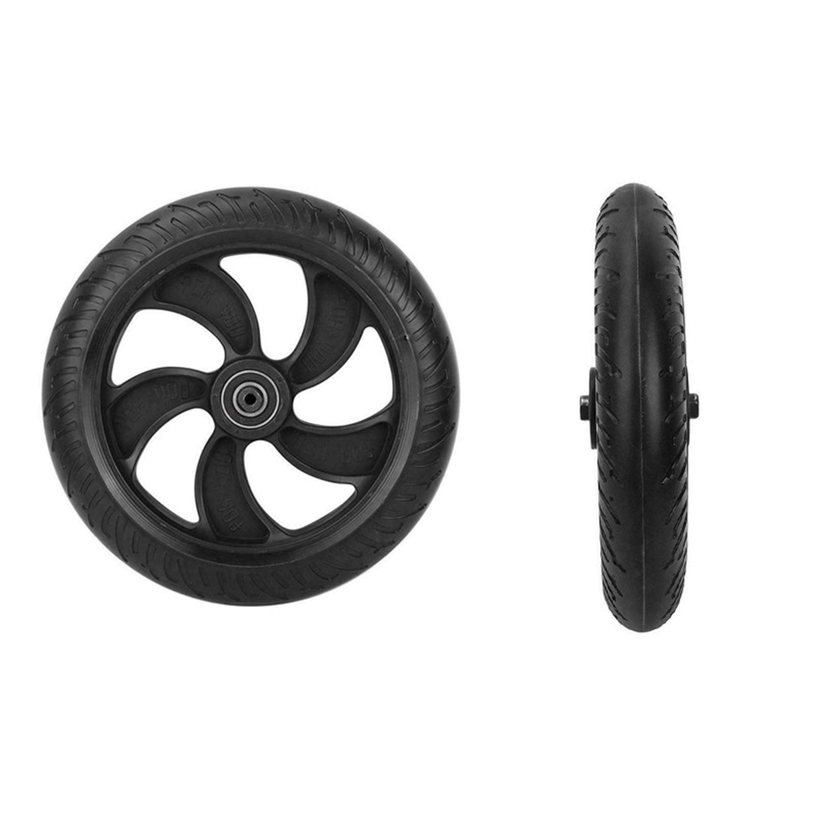 Ruedas De Scooter Freestyle,Ruedas Patinete Scooter de truco profesional con cojinete y buje reemplaza las ruedas pedal neumáticos sólidos 8 pulgadas