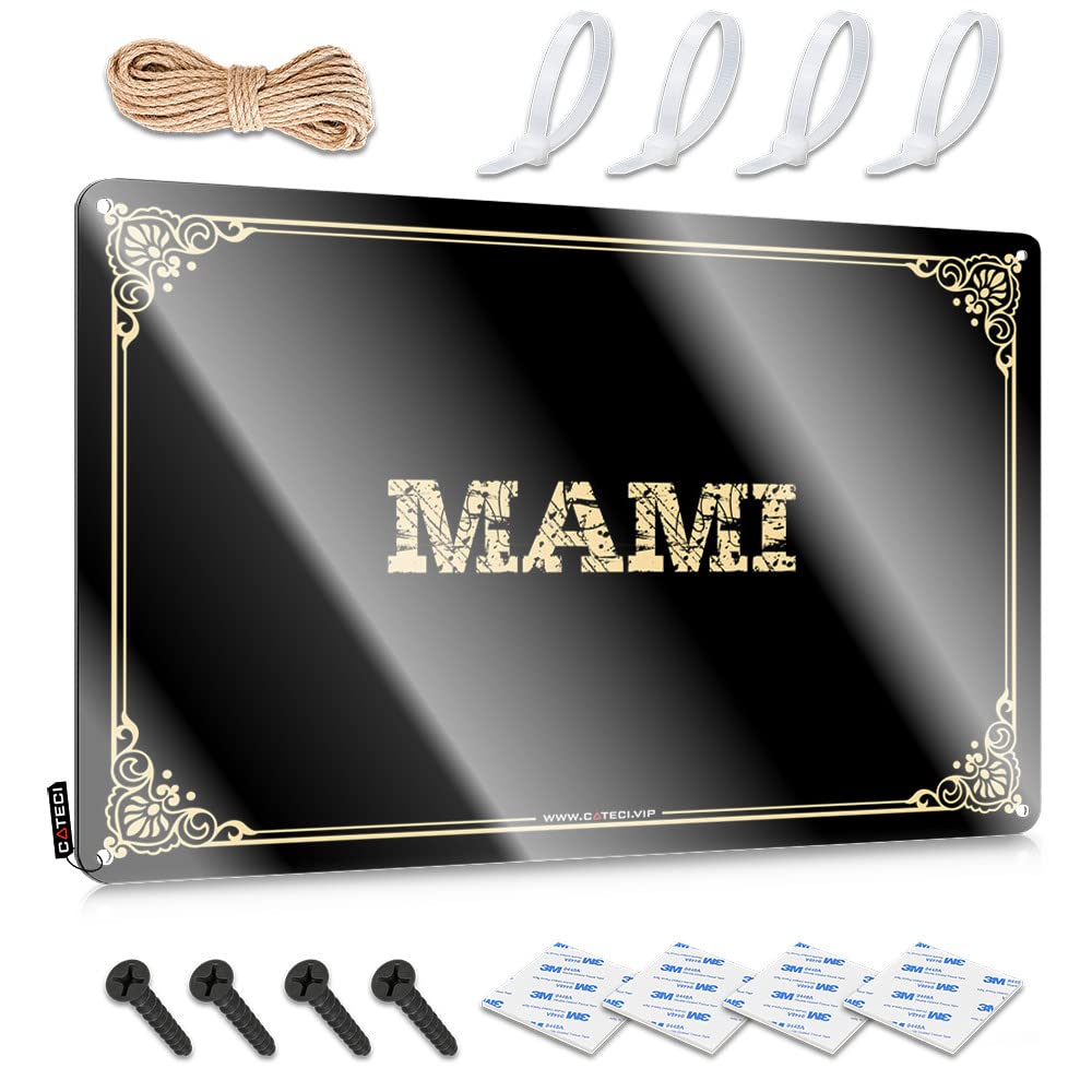 MWFKKADDB Tin Signs Camping Rules Mami Metal Sign Tin Decor Tin Sign Wall Decor(30X40CM)
