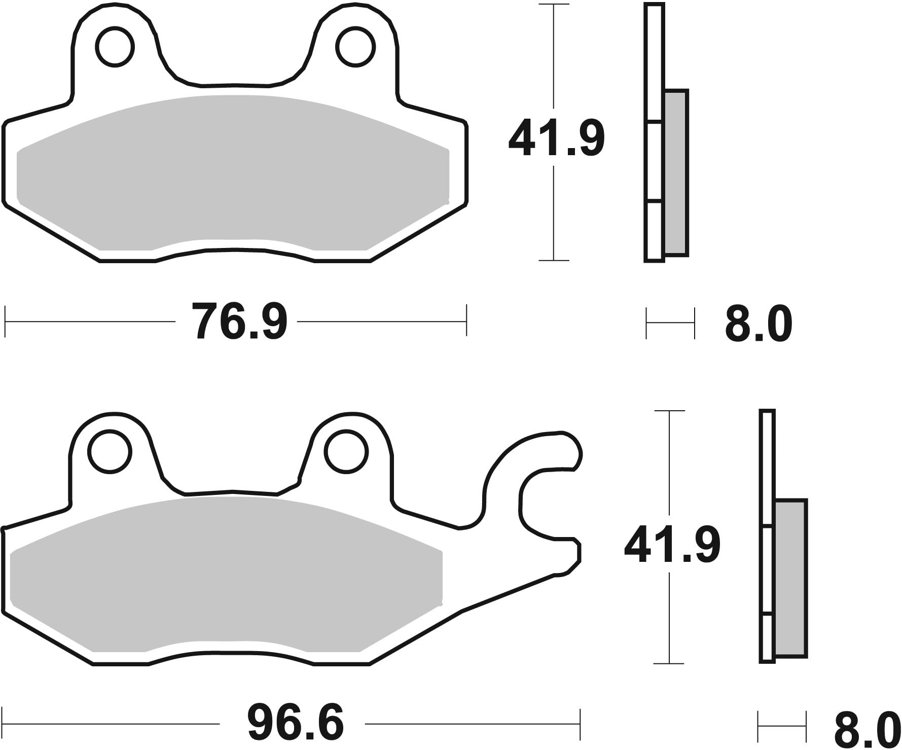 Brembo Pastillas de Freno Moto Ref. 07YA22SX | Compuesto Alto Rendimiento | Frenada Constante en Frio y Caliente | Recambio Original |