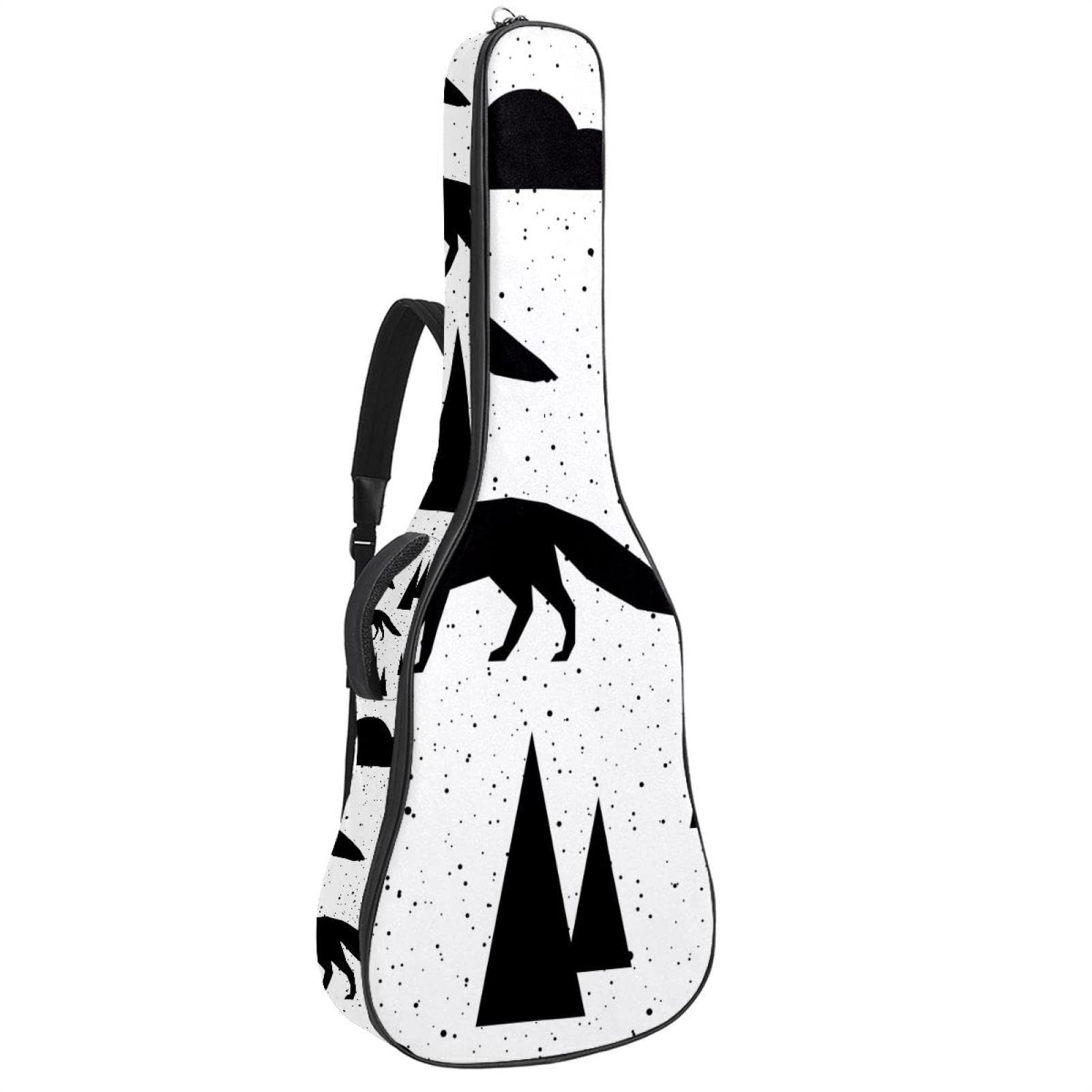 Torba na gitarę akustyczną wodoodporna gitara plecak gruby miękki wyściełany urocza panda klasyczna gitara obudowa, Kolor 10, 42.9x16.9x4.7 in, Organizer do torby