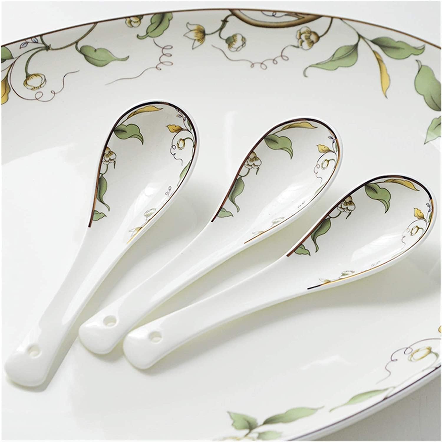 コーヒー、紅茶、デザート、セラミックスプーン、スープスプーン、セラミック、スープスプーン、ボーンチャイナ、家庭用小型スプーン、クリエ