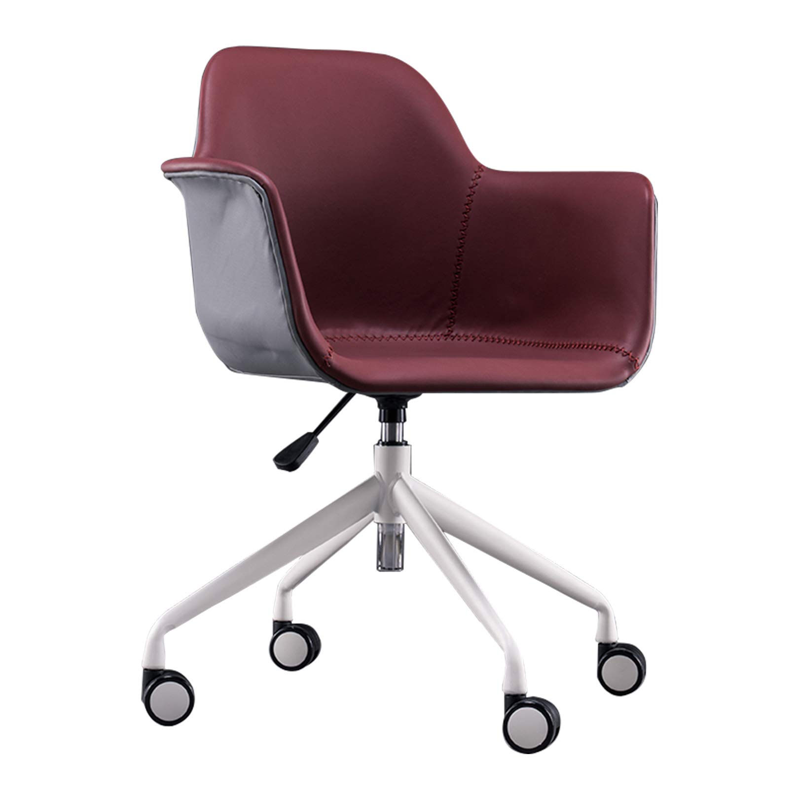 Chaise de bureau pivotante ergonomique en simili cuir et réglable