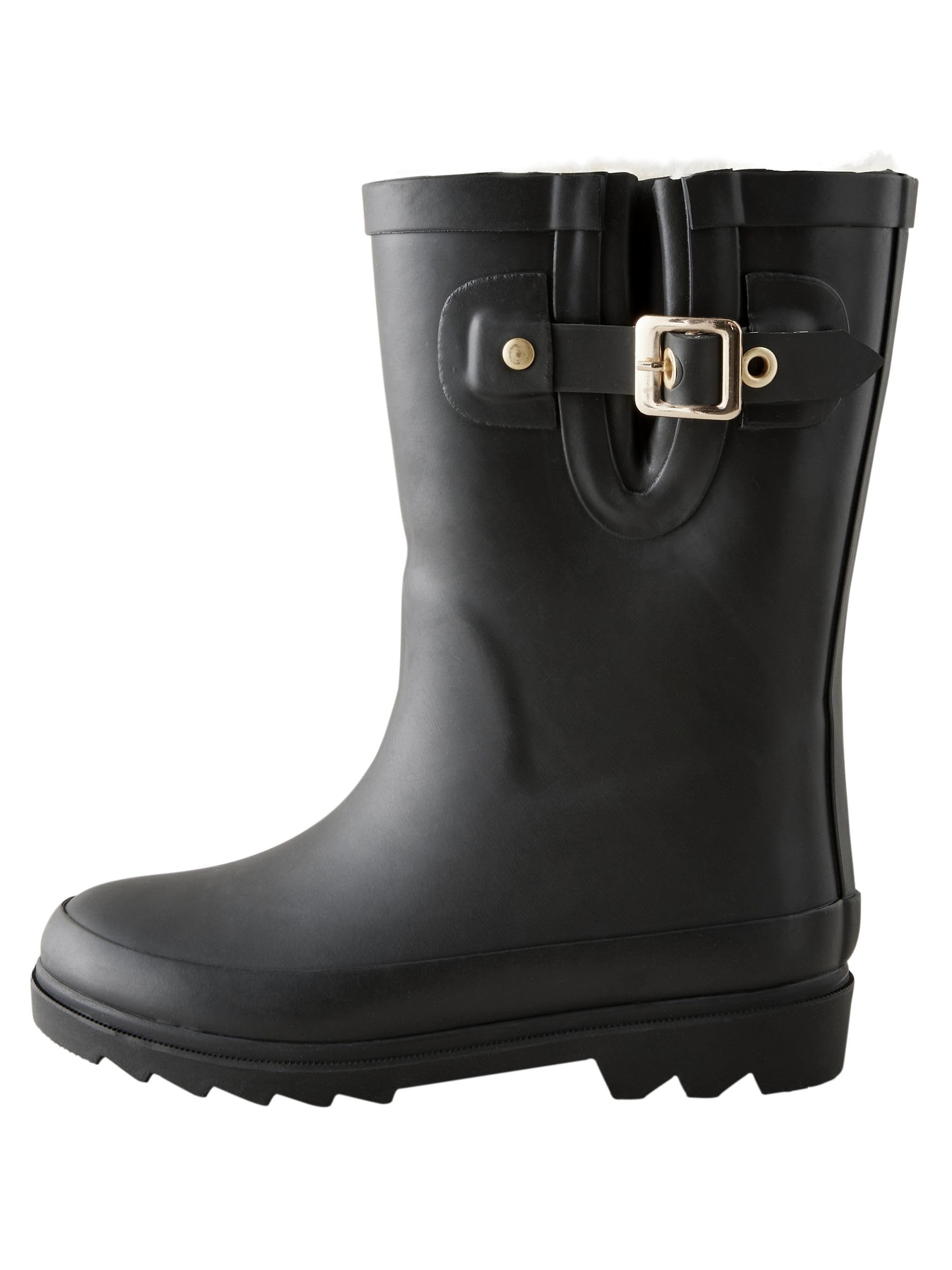 NEXT Mädchen Standard Gummistiefel mit Schnalle und warmem Futter