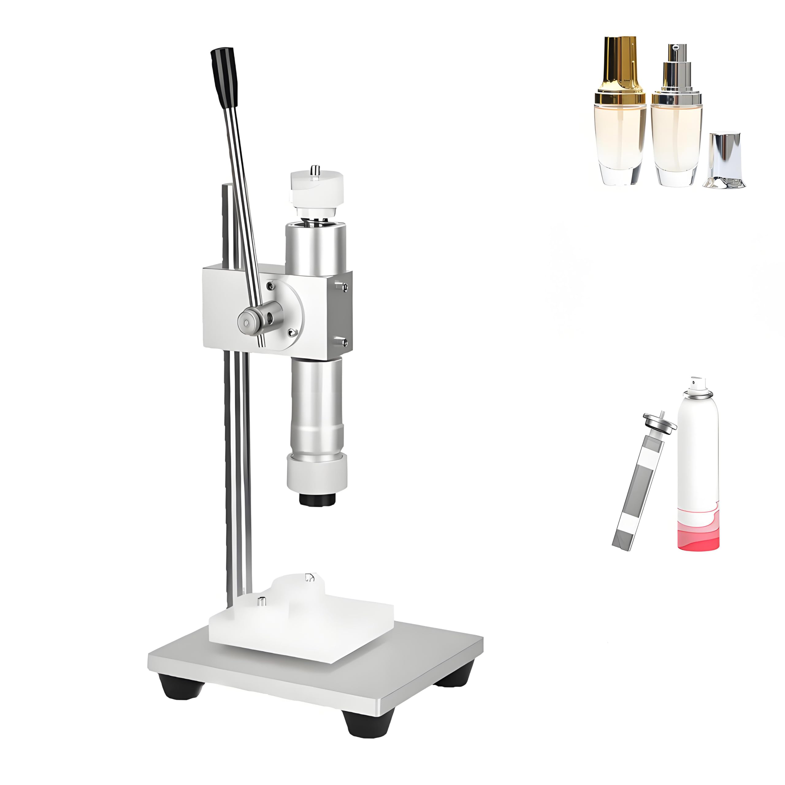 Manuelle Parfüm-Flaschen-Verschließer, 304 Edelstahl-Desktop-Zangen-Versiegelung für kosmetische Sprühflaschen, DIY-Kappe-Projekte, passt 13-20mm Kappen, ergonomisches Hebel-Design für effiziente Arbe