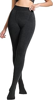 Sponsored Ad - LABELLA Wool Blend Fleece Lined Tights for Women, Warm Slimming Winter Tights for Curvy Figures