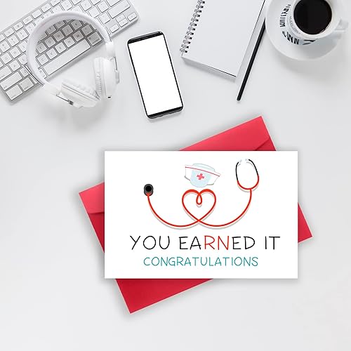 Miniatura 4 de Preciosa tarjeta de graduación de enfermera para ella, regalos de graduación RN para enfermeras, divertida tarjeta de graduado de la escuela de
