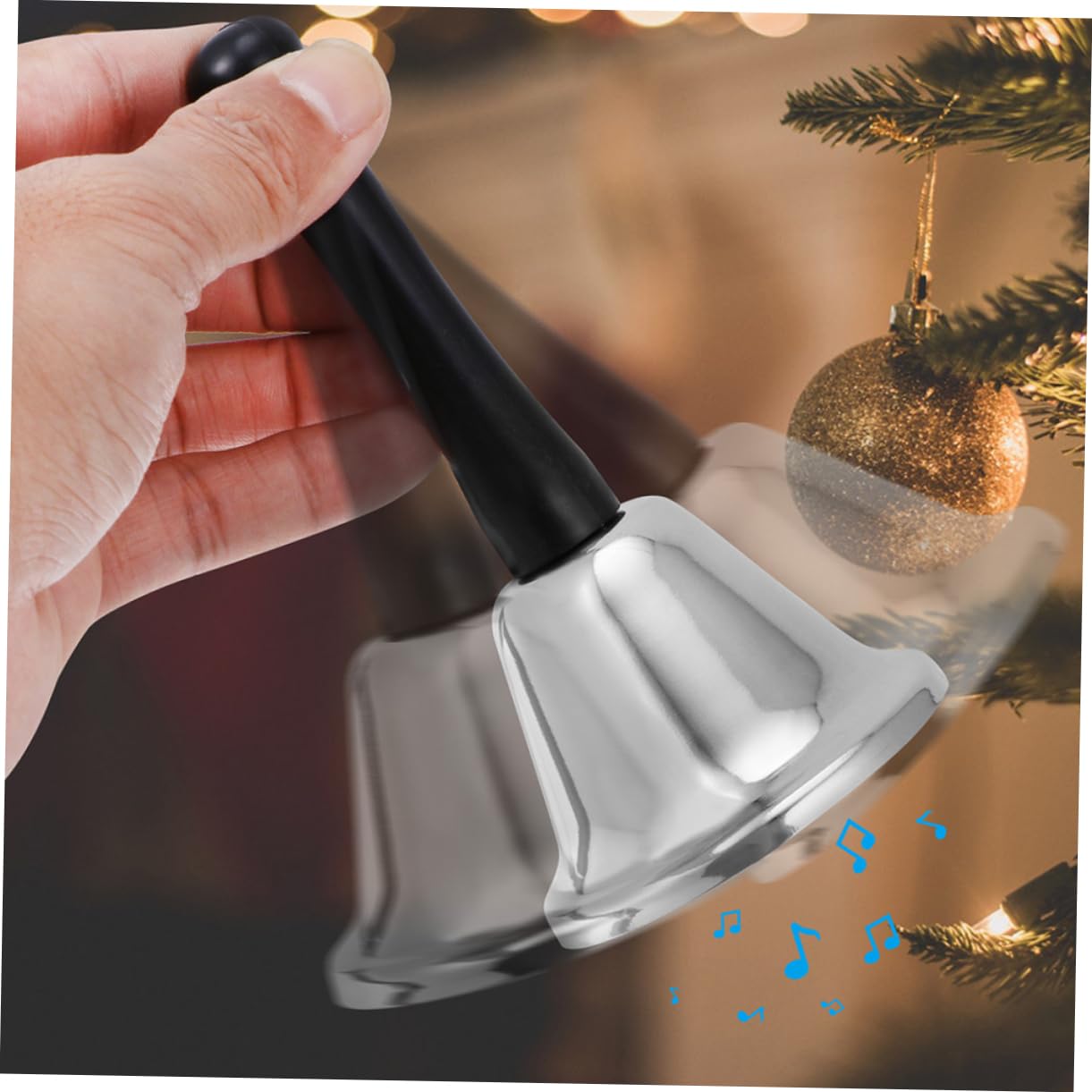 Abaodam 6pezzi Campane Natalizie in Metallo Campane da Tavolo per Decorazioni Festive Campanello da Scrivania Suono Campanello di Servizio per Ristoranti e Hotel