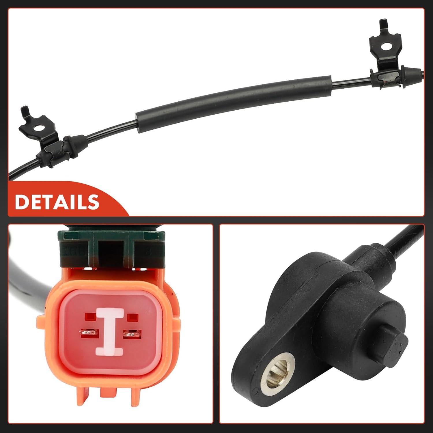 A-Premium ABS Wheel Speed Sensor Compatible with Honda & Acura Models - Pilot 2003-2008, MDX 2001-2006 - Rear Driver and Passenger Side, 2-PC Set, Replace# 57470S3VA52, 57475S3VA52
