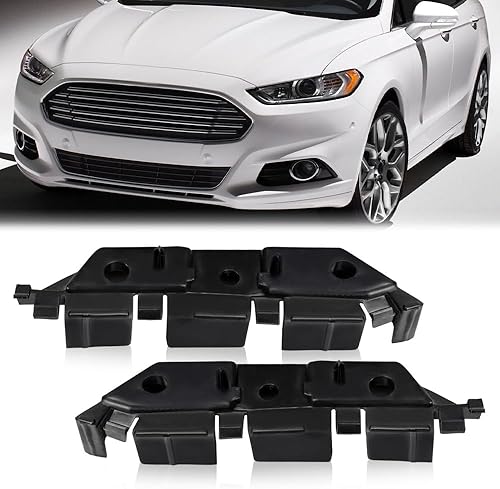 2 soportes de retención de parachoques delantero, compatible con Ford Fusion Sedan 13-16 de 4 puertas, 1.5L, 1.6L, 2.0L, 2.5L, almohadilla de