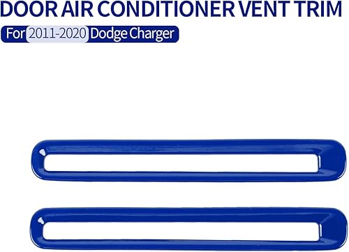 Miniatura 7 de Voodonala Para Dodge Charger Door Air Conditioner Vent Trim 2011-2022, ABS azul, 2 piezas