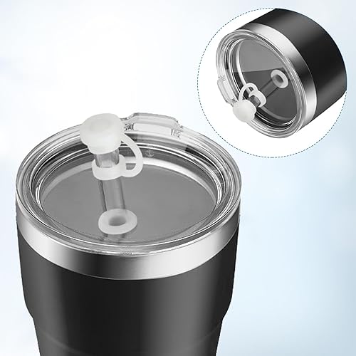 Miniatura 3 de Tapones de silicona a prueba de derrames compatibles con vasos de popote YETI de 162024252635 onzas, con tapa de popote de silicona antifugas,