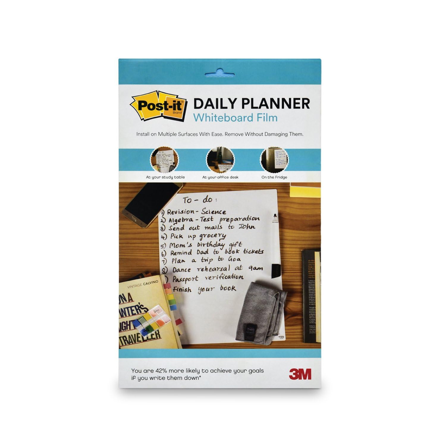 Post-it Daily Planner Dry Whiteboard Film - 7 x 11 Inches, 1 Pack (Multicolour)-image-32