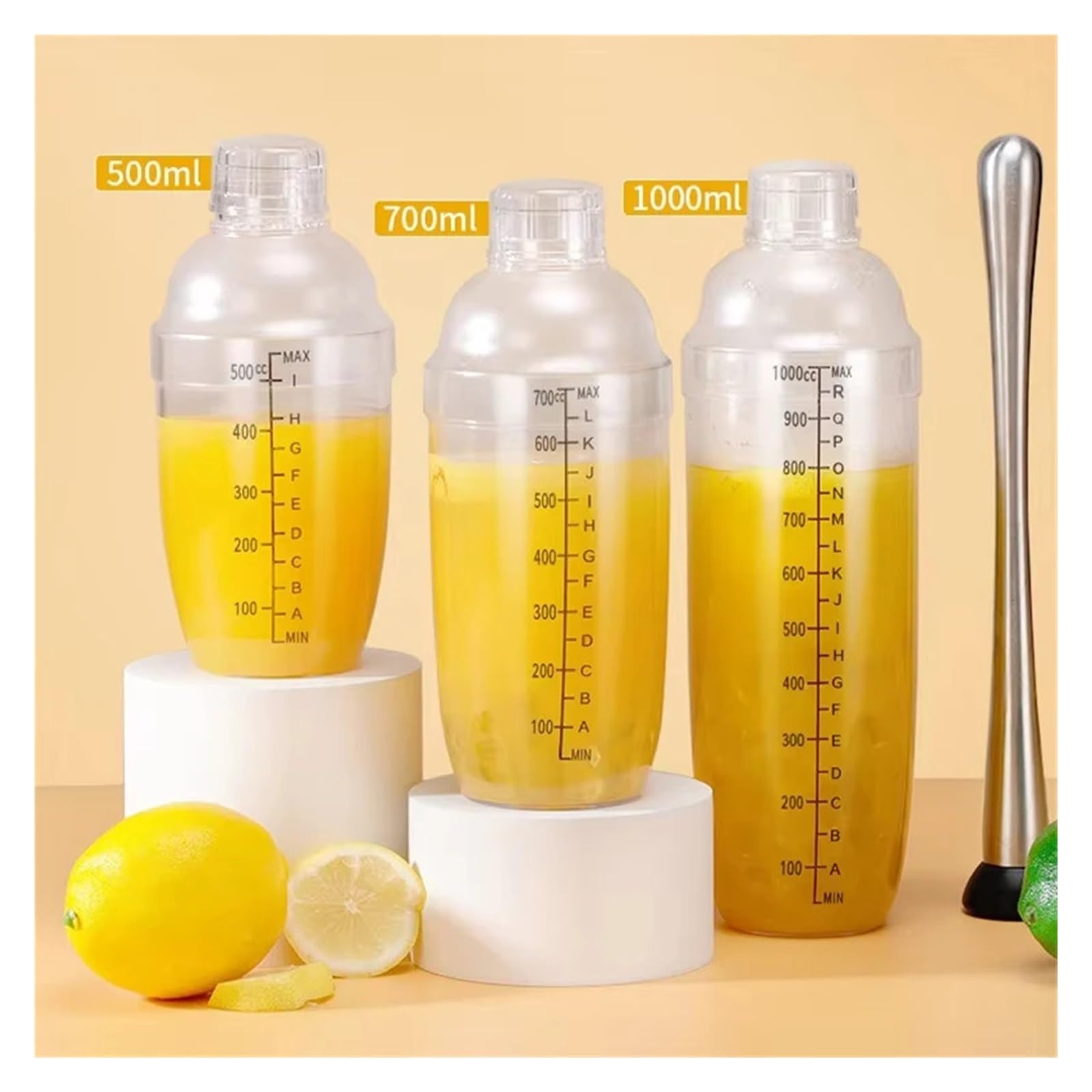 Coctelera de 500/700/1000ml, utensilio for Bar en casa, taza mano, herramienta for bebidas vino(700ml-7pcs)