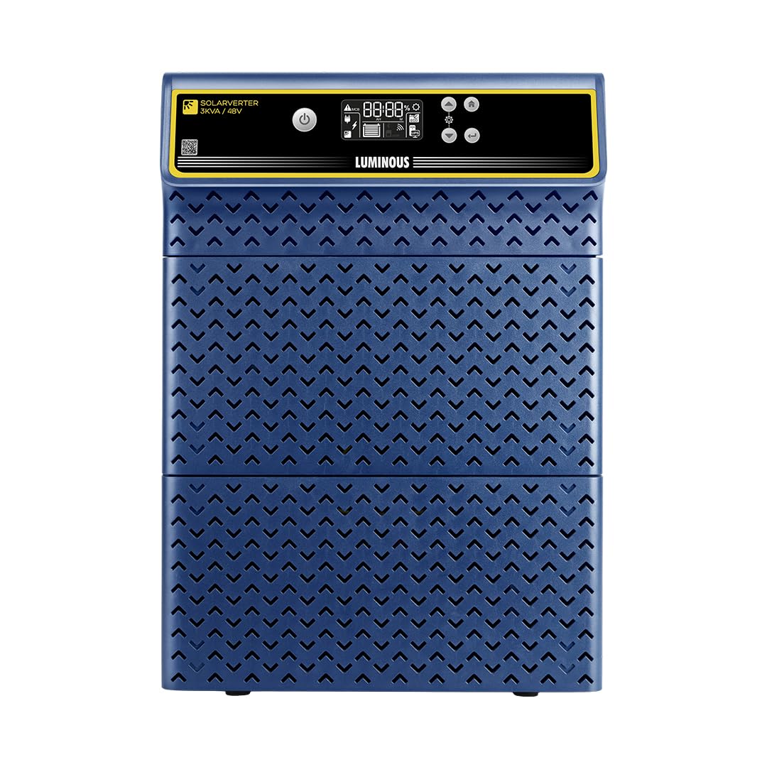 Luminous Solarverter 3KVA | 48V, 3000Wp Panel Support | Pure Sine Wave Output | LCD Display | 3 Saving Modes | BIS Certified | 24-Month Warranty