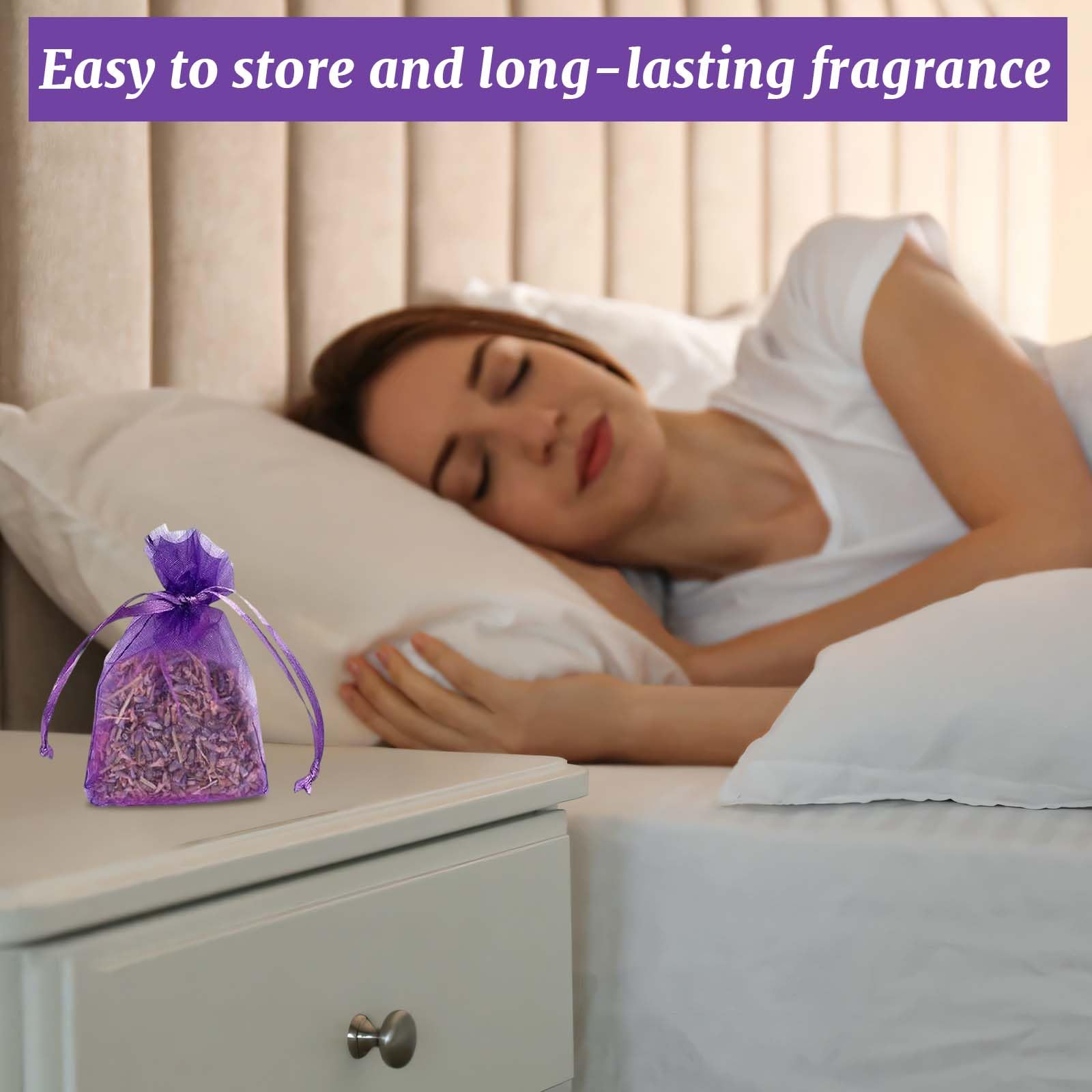 TENGWA 40 Pièces Sachet pour Lavande 7 * 9cm Pochon Sachet Organza Vide avec Cordon de Serrage Peut Contenir de Lavande et Des Épices Sac Tissu Cordon pour Chambre Armoire Voiture