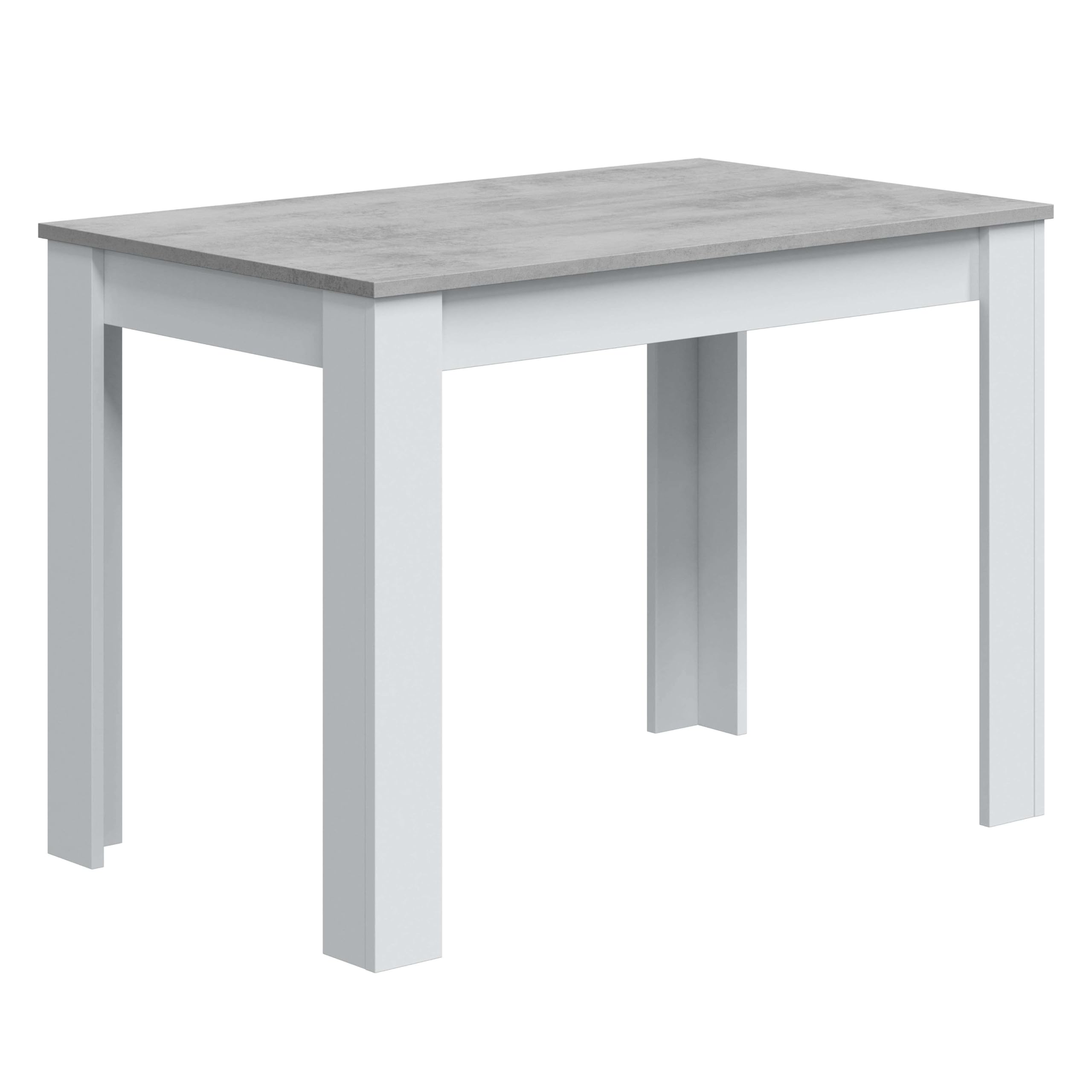 Miroytengo Mesa Auxiliar Cocina Cloe Salón Moderno Color Blanco Artik y Gris Cemento 78x109x67 cm