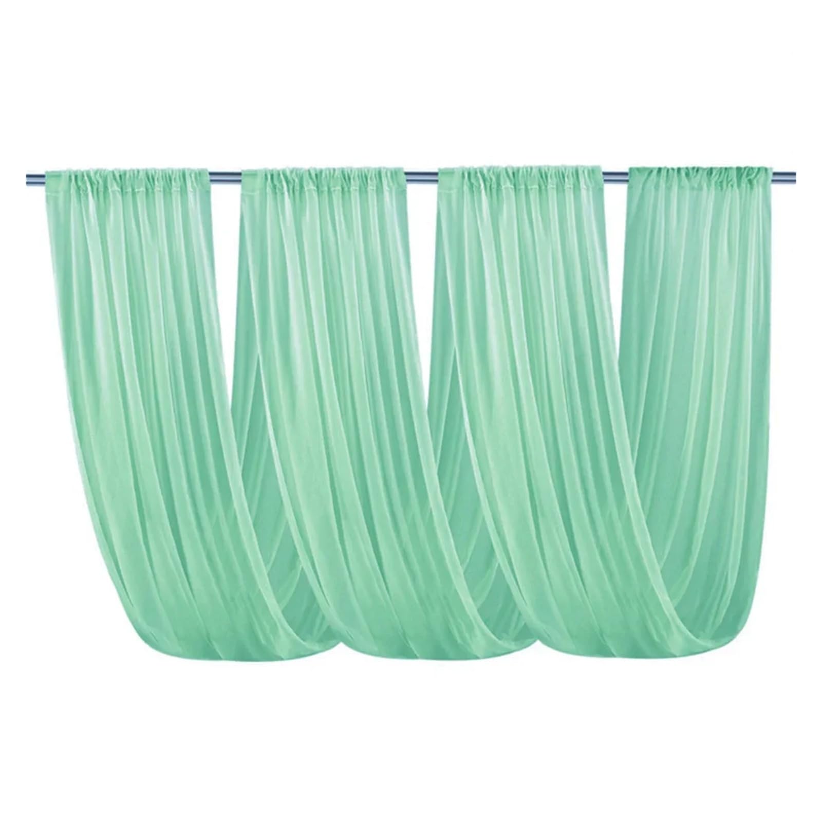 Rideaux de plafond blancs cache-misère occultant tulle pour grand volume