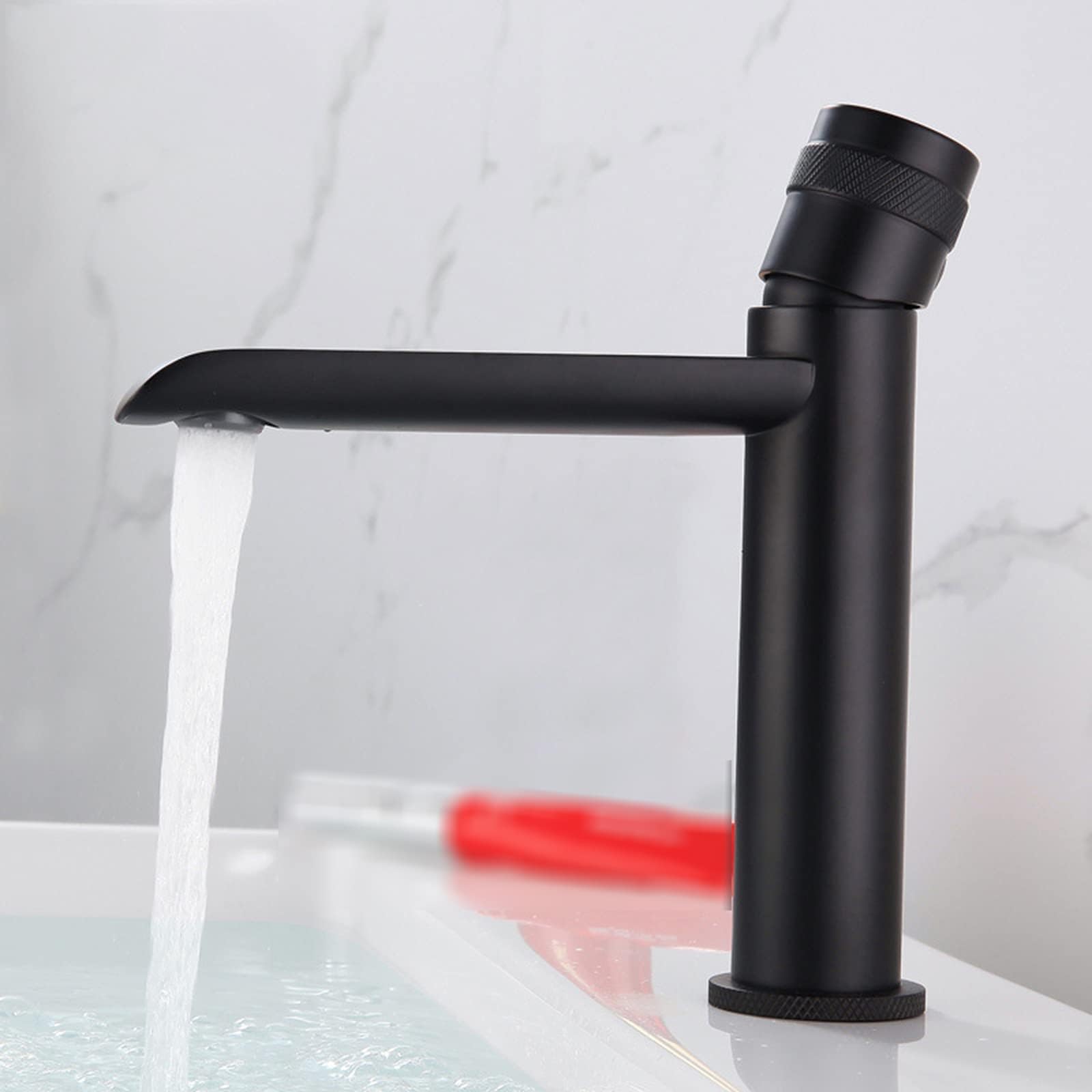 Aireador de Grifo de Lavabo Expuesto, Grifo Monomando para Lavabo de baño, Grifo de Lavabo de un Orificio, grifos de tocador de latón
