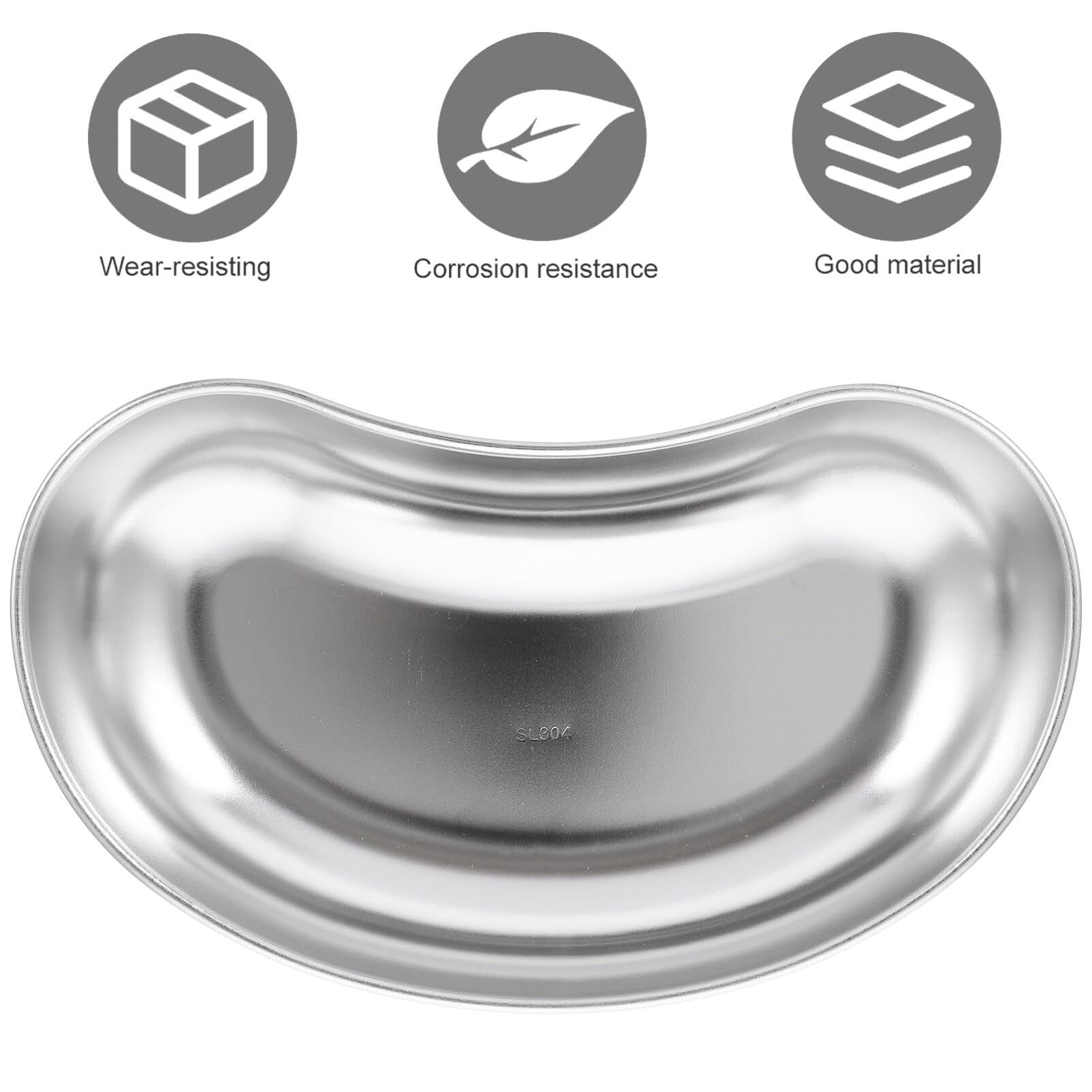Bandeja de Acero Inoxidable para Riñonera Lavabo Emesis Instrumentos de Laboratorio Dental Quirúrgicas Médicas