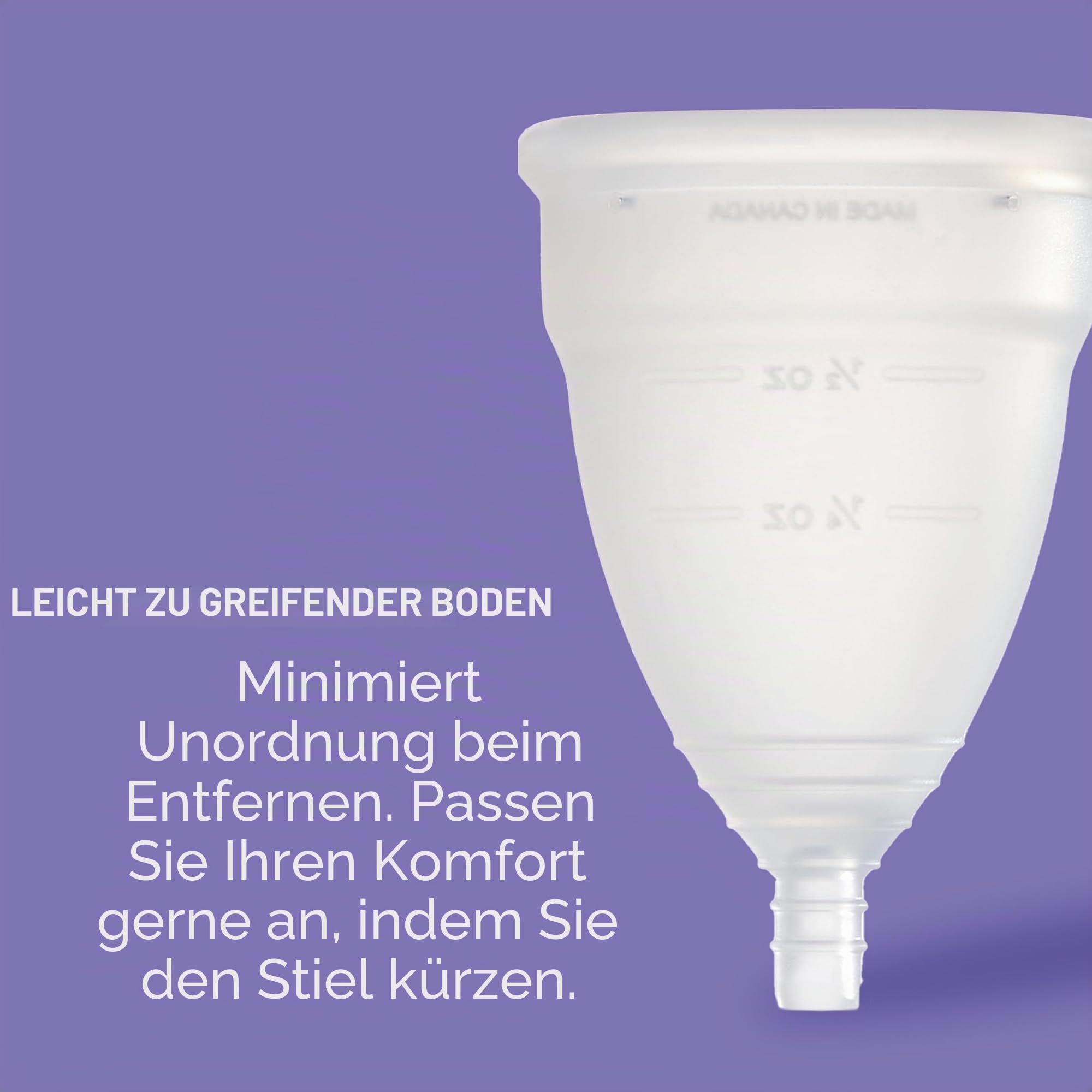 DivaCup Menstruationstassen Modell 2. 100 % Silikon in medizinischer Qualität, BPA-frei