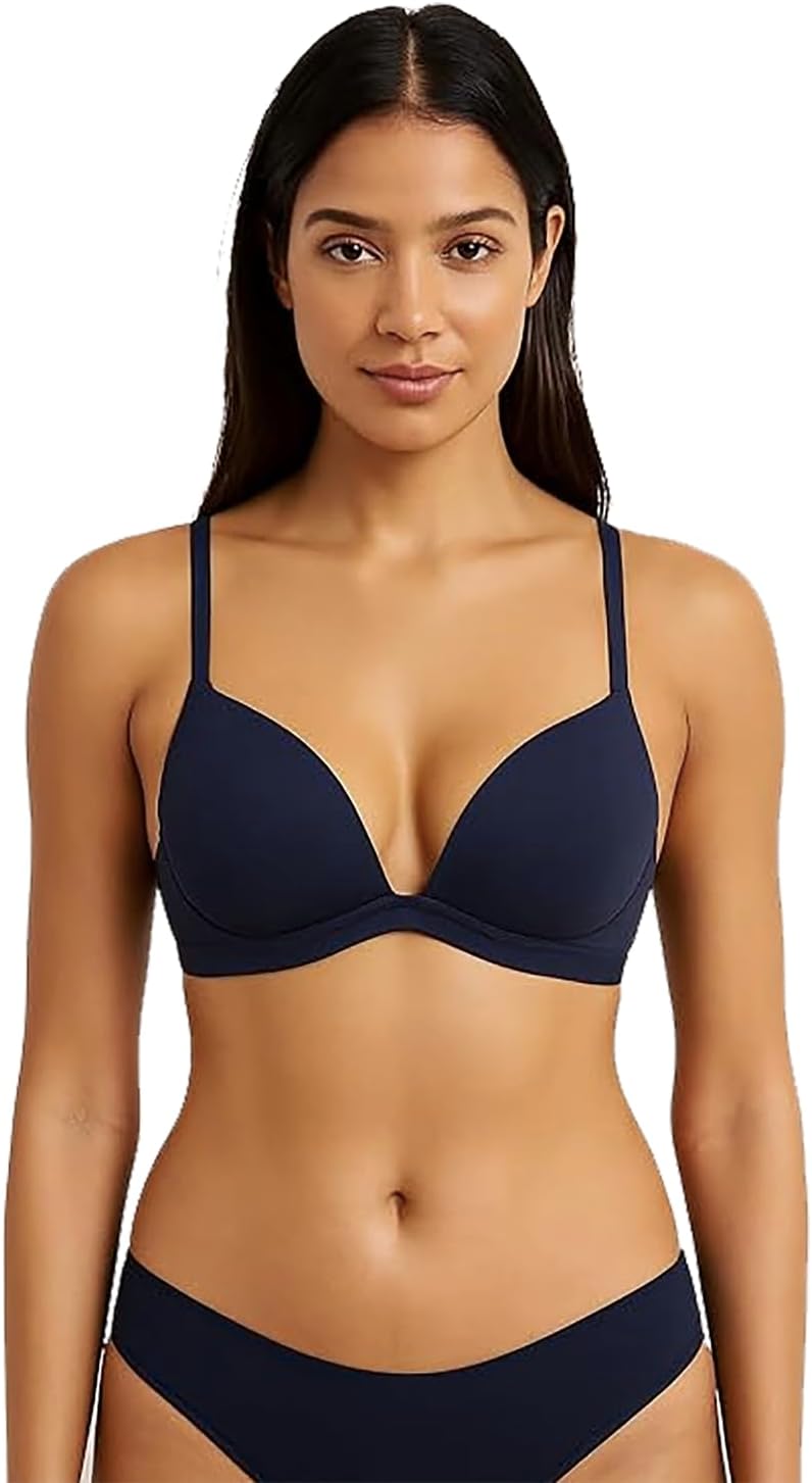 6 Pieces No Wire Full Cup Plain/Lace Light Padded Wire Free Bra A/B/C/D/DD - Image 3