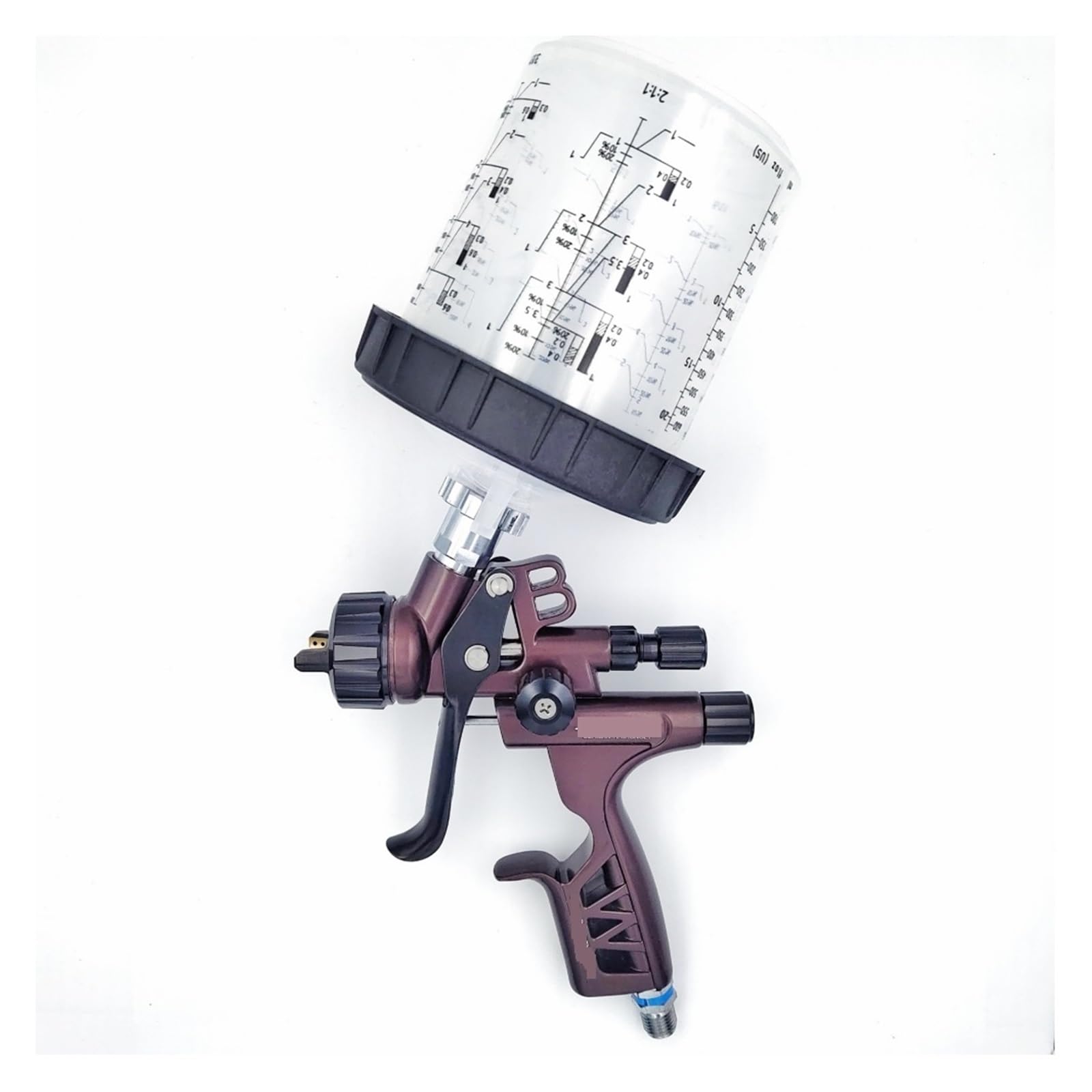 Pistolet do malowania natryskowego, Pneumatyczny pistolet natryskowy Pistolety lakiernicze z dyszą 1,3 mm Motoryzacyjne narzędzie natryskowe Pistolet natryskowy na bazie wody(1.3kit brown A)