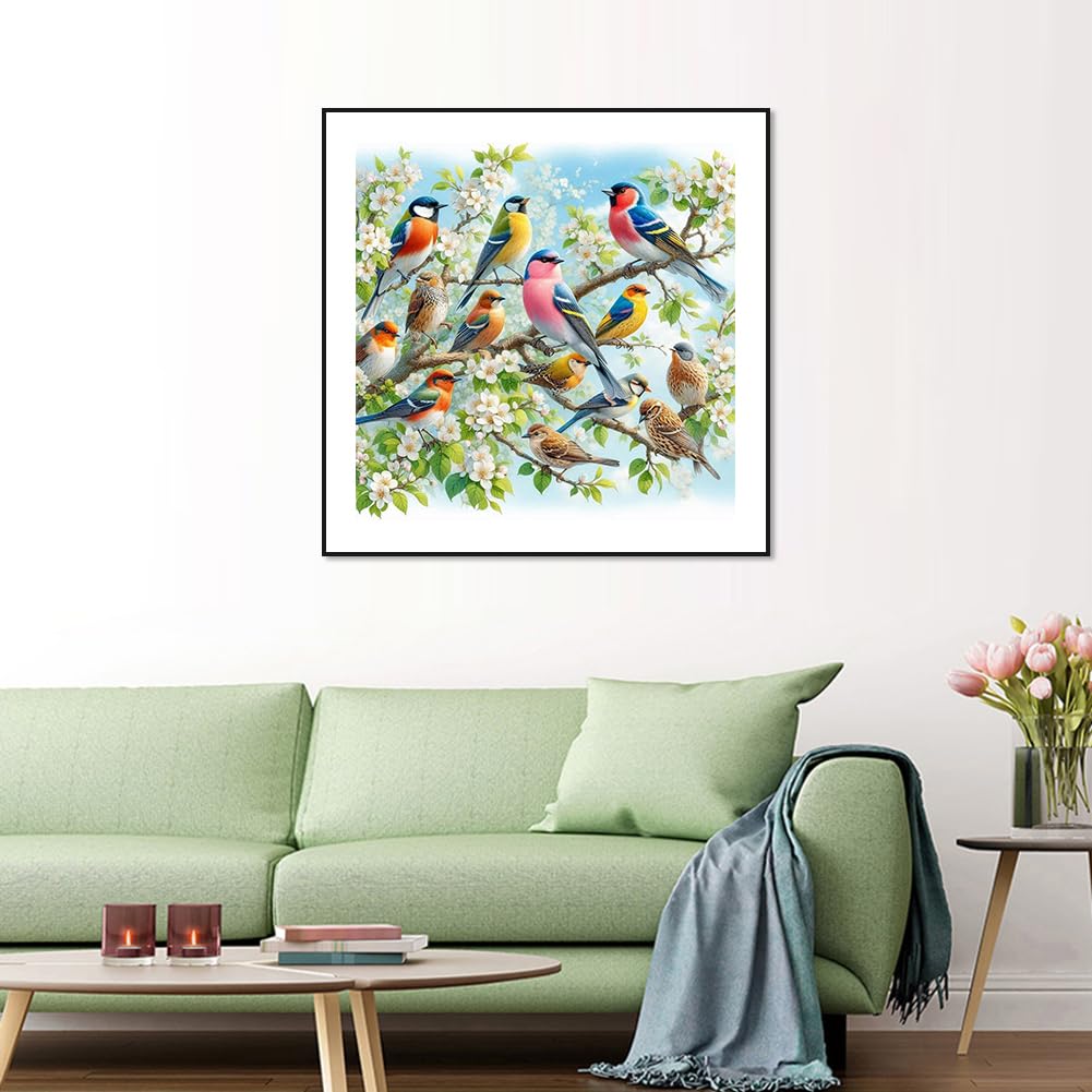Acudotr 5D Diamond Painting Kit - 12x12 Inch Full Drill Bird DIY Art For Home Decor