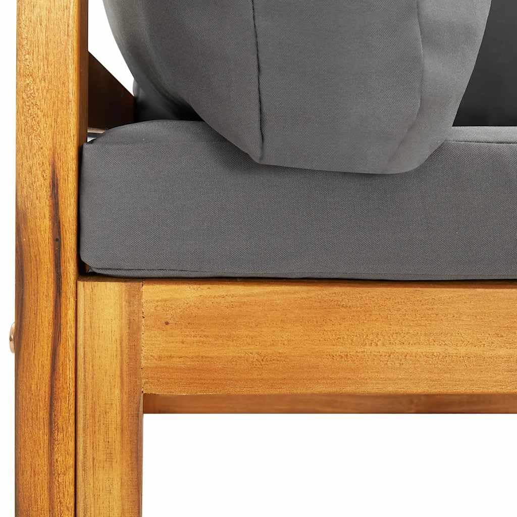 vidaXL Moduły sofy narożnej z poduszkami, 2 szt., ciemnoszare