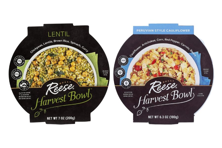 Reese Paquete de tazón de cosecha Lentejas (paquete de 8) y verduras peruanas (paquete de 8) Paquete de 16 en total
