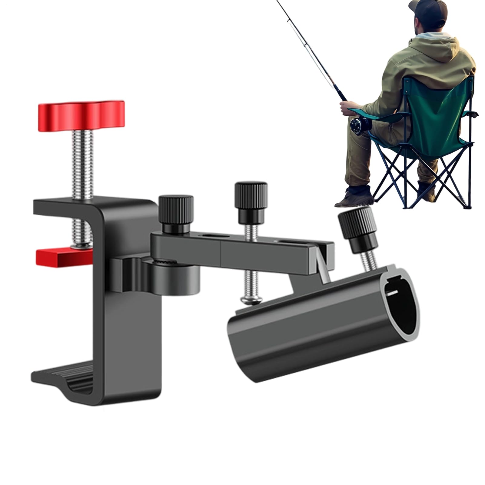 Soporte giratorio de sombrilla para silla de pesca regulable
