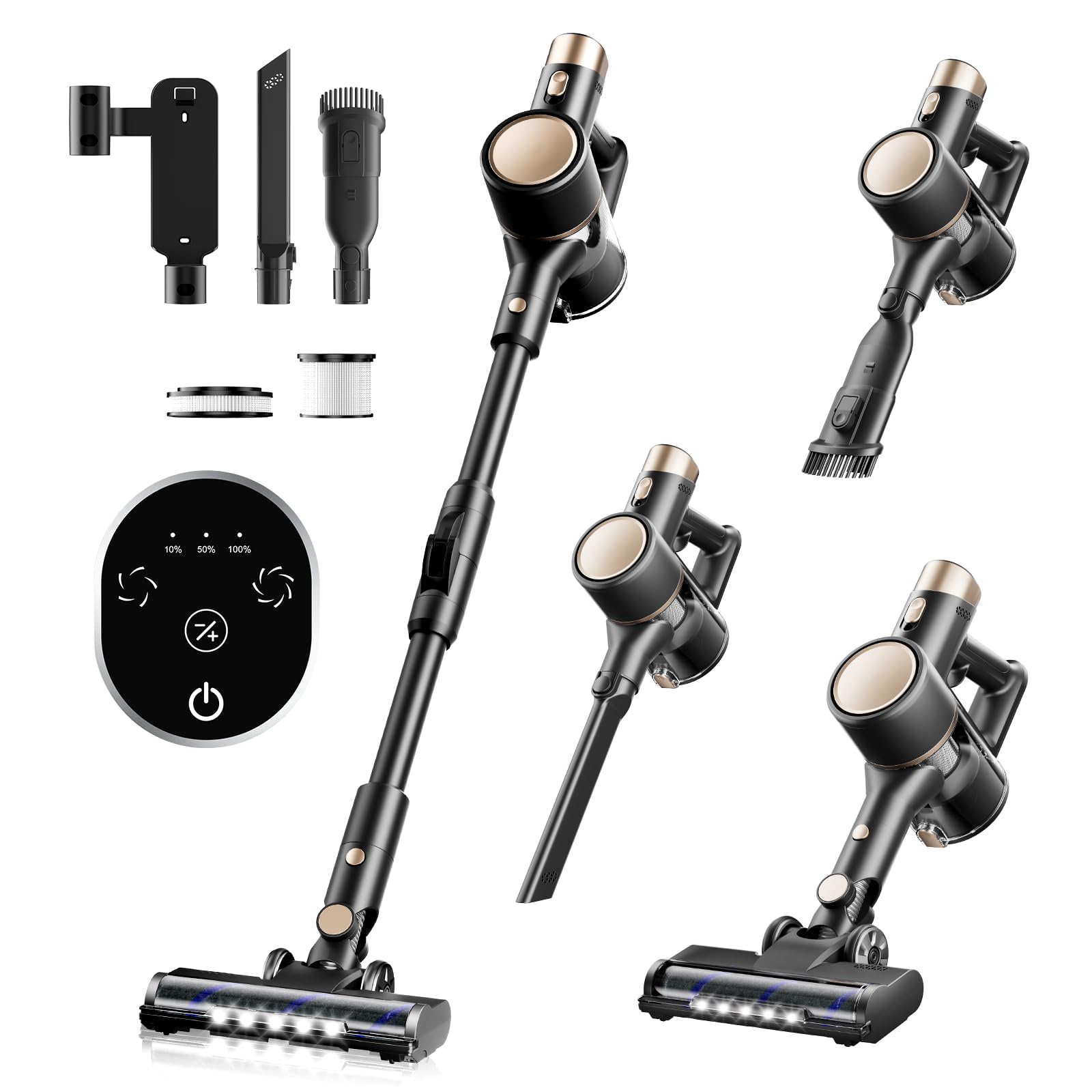 Amazon | ZAFRO コードレス掃除機 軽量55000pa 折り曲げ可能な設計