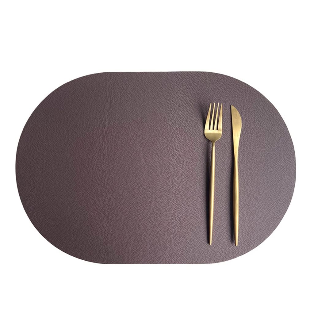 IANSHFKN Oval Leather Placemats Pu Western Home Ins Table Mats Insulated