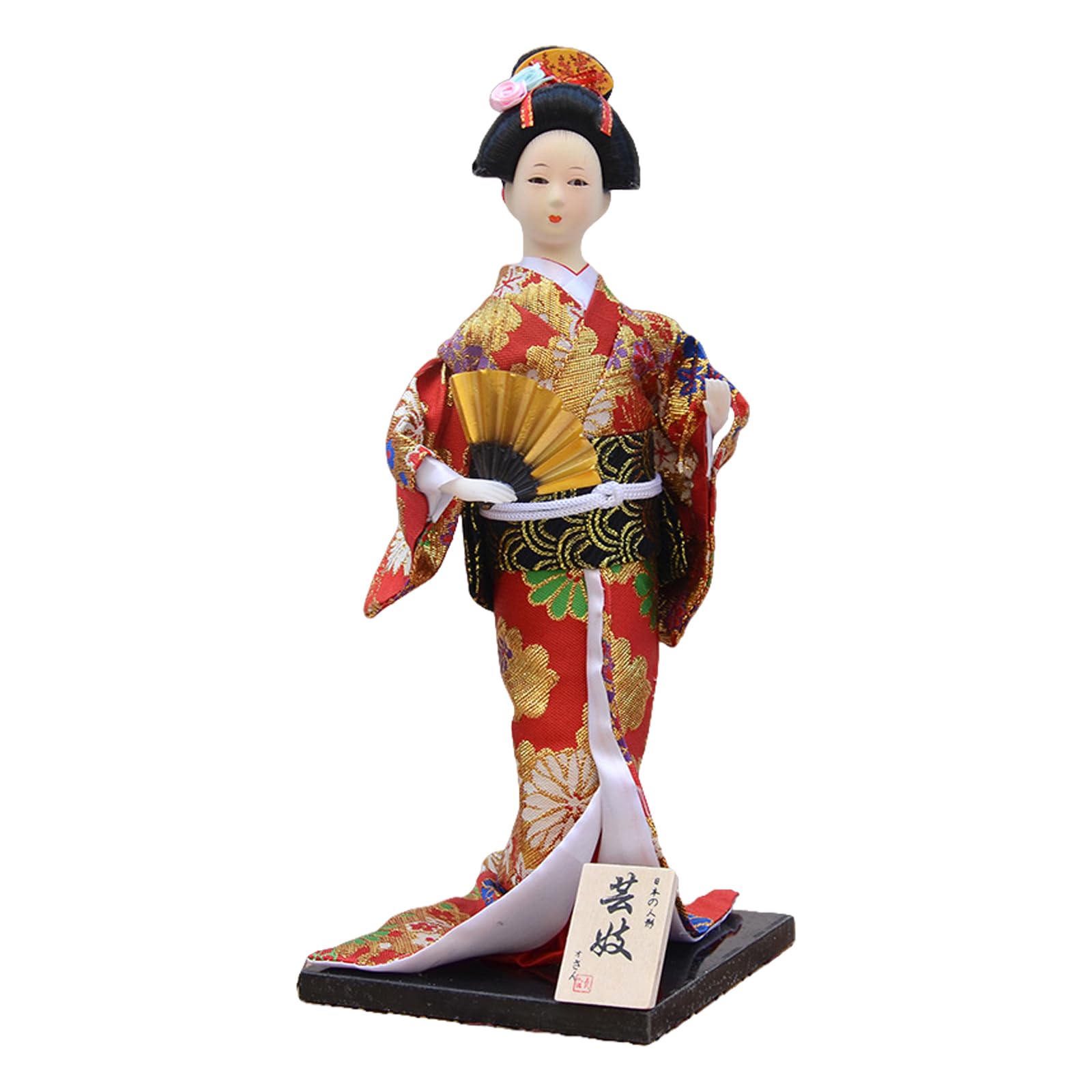 Figurine De Poupées Kimono Japonaises De 30 Cm pour Les Décorations De Bureau À Domicile avec Base De Durabilité Et Décorations Japonaises De Couleurs Vives