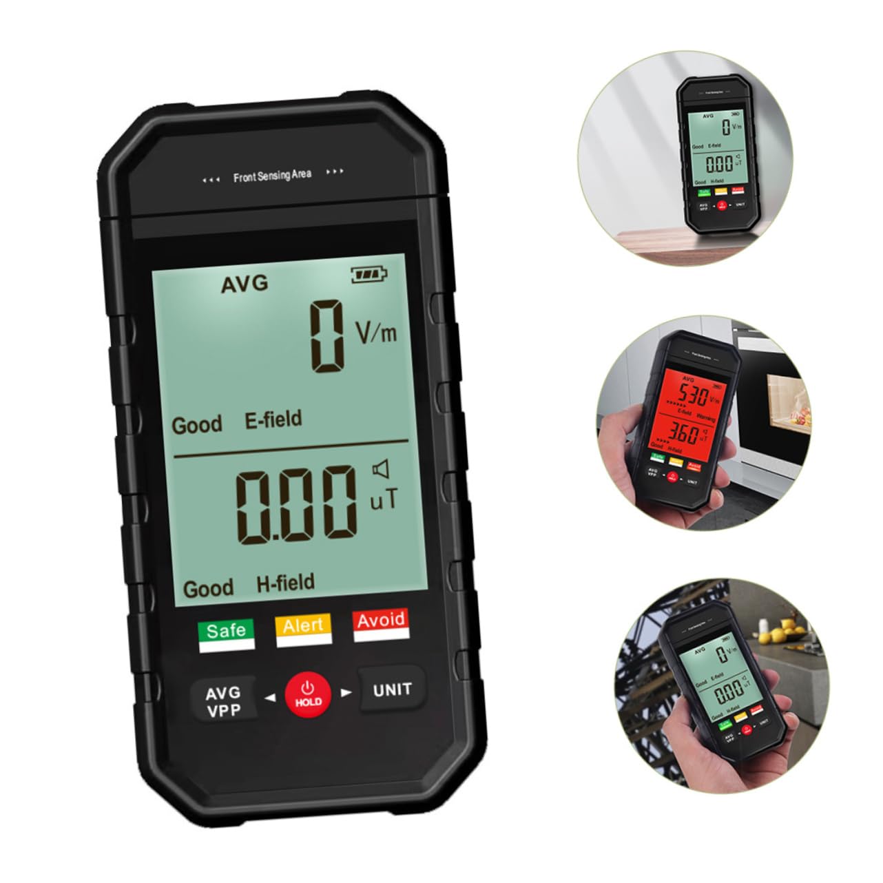 STOBAZA Détecteur De Rayonnement Compteur Emf Testeur De Rayonnement Numérique Portable Pour Équipement Champs Électriques Et Magnétiques