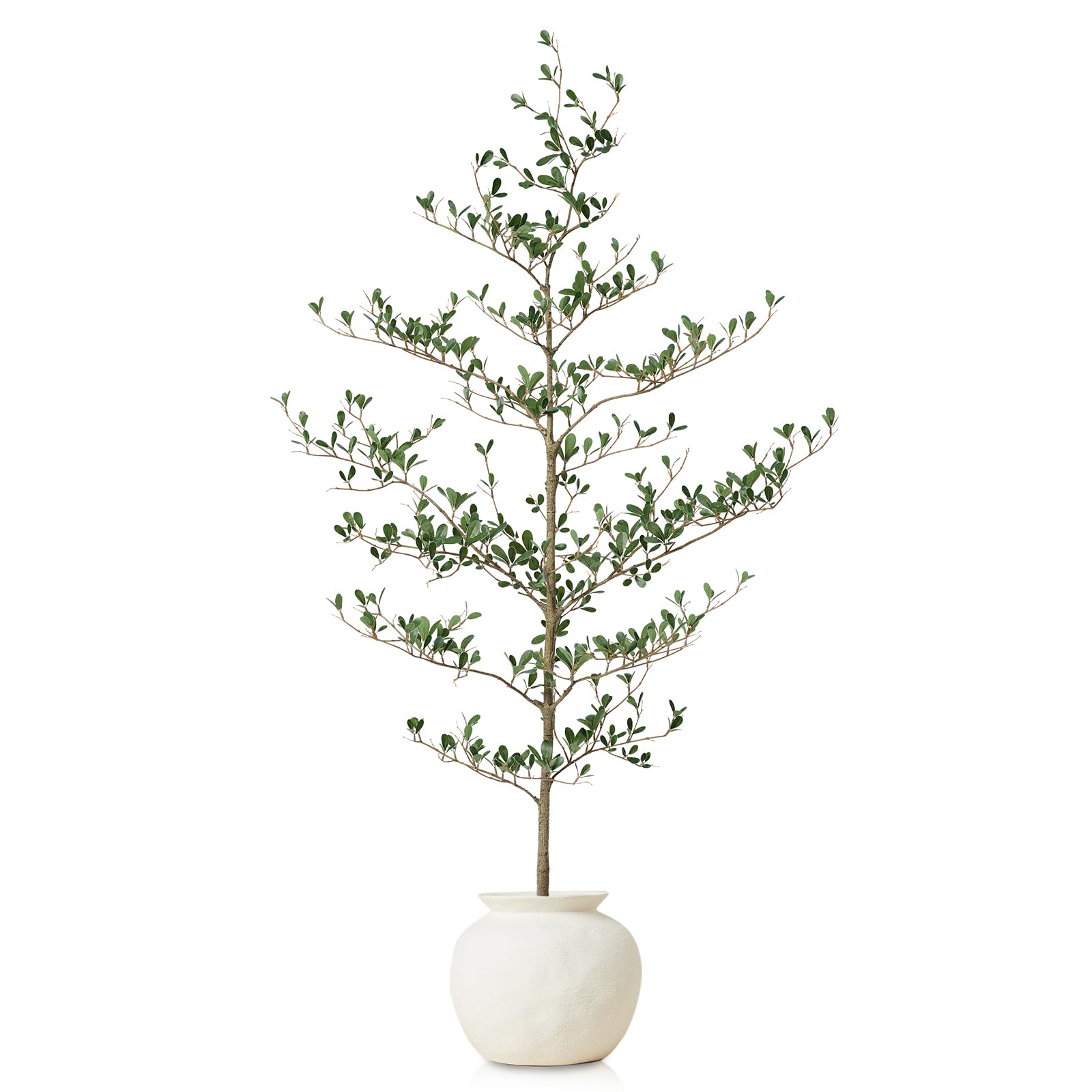Artificial Black Olive Tree 5ft - Shady Lady UV Resistant Faux Olive Trees Indoor Outdoor Decor - Modern Aesthetic Tall Fake Plants with Pot for Home Office Living Room Patio Floor, VN140