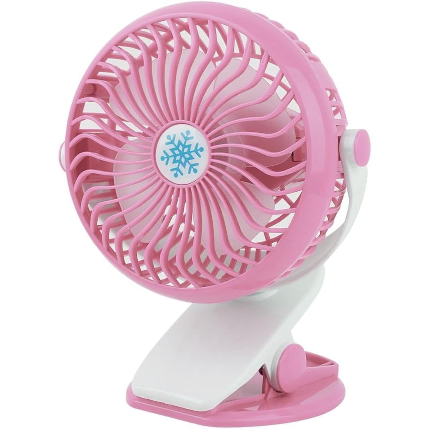 All4U Mini Fan Table Fan USB Fan Portable Table Fan Rechargeable Fan Hand Fan Battery With 3 Adjustable Speeds for Women Man, Kids,Office (Peach)