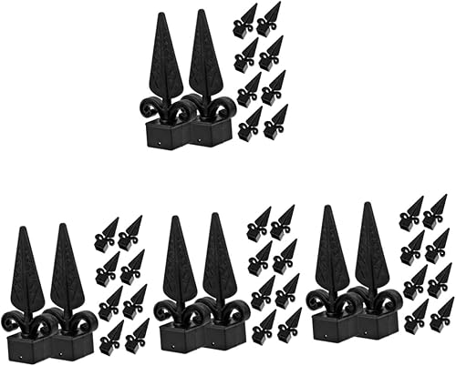 DOITOOL 40 piezas de cabeza de valla de plástico cerca de metal valla de metal cercado tapas de barandilla cubiertas de poste de valla decorativas