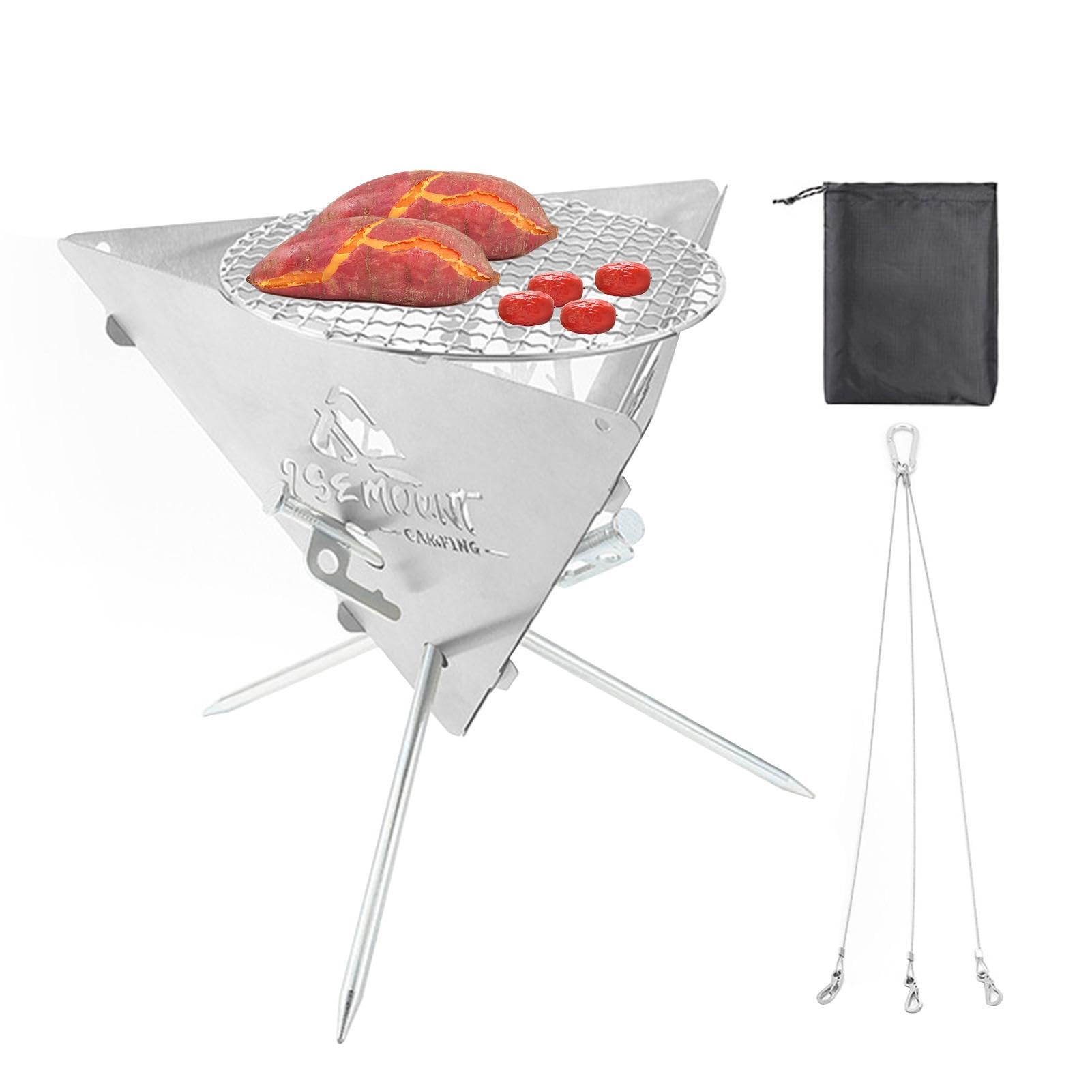 Foyer de camping triangulaire portable pour stopper le froid en extérieur