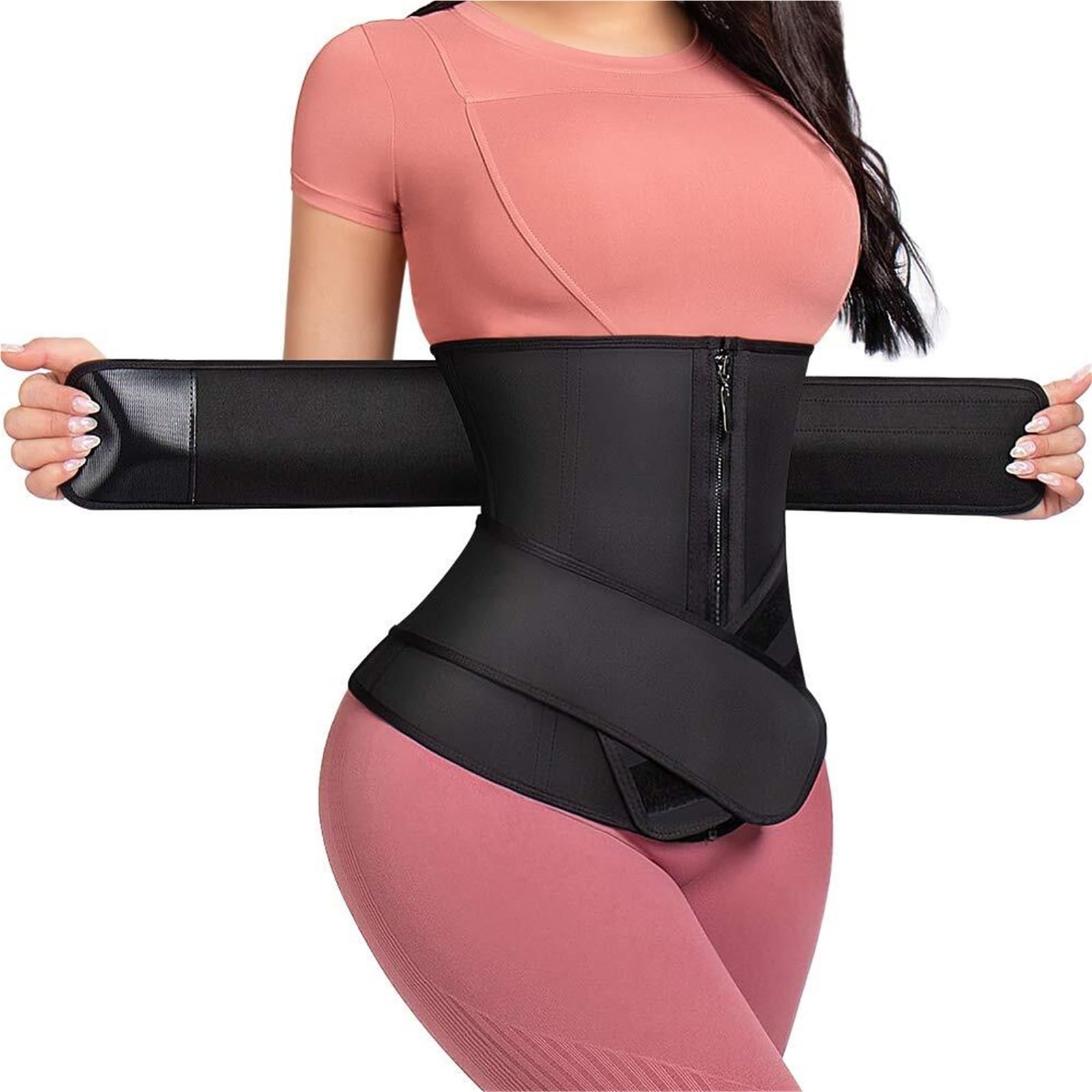 CMBSSTFC Podtrzymanie talii Damski gorset talii - absorbujący Fitness Pas na brzuch Kontrola brzucha Pas na brzuch Podparcie lędźwiowe (4XL)